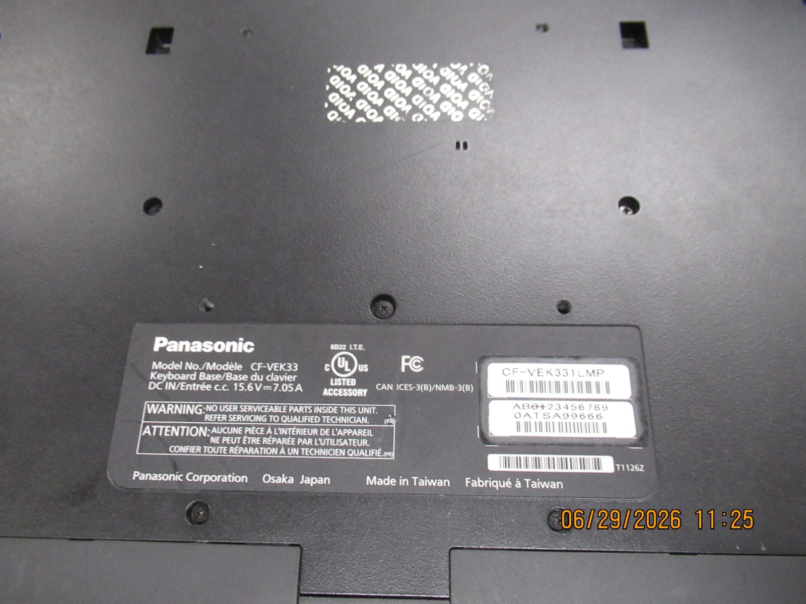 Panasonic Toughbook CF-33 2.8GHz i7-7600U 16GB 240GB M2SSD 8650 Hours Laptop +AC