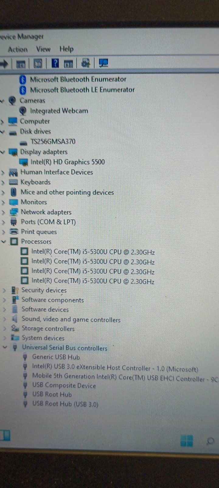 5221 LatitudeE7250 w/charger.i5-5300.8GB.256GB mSata SSD.12.5″.W11.Nice