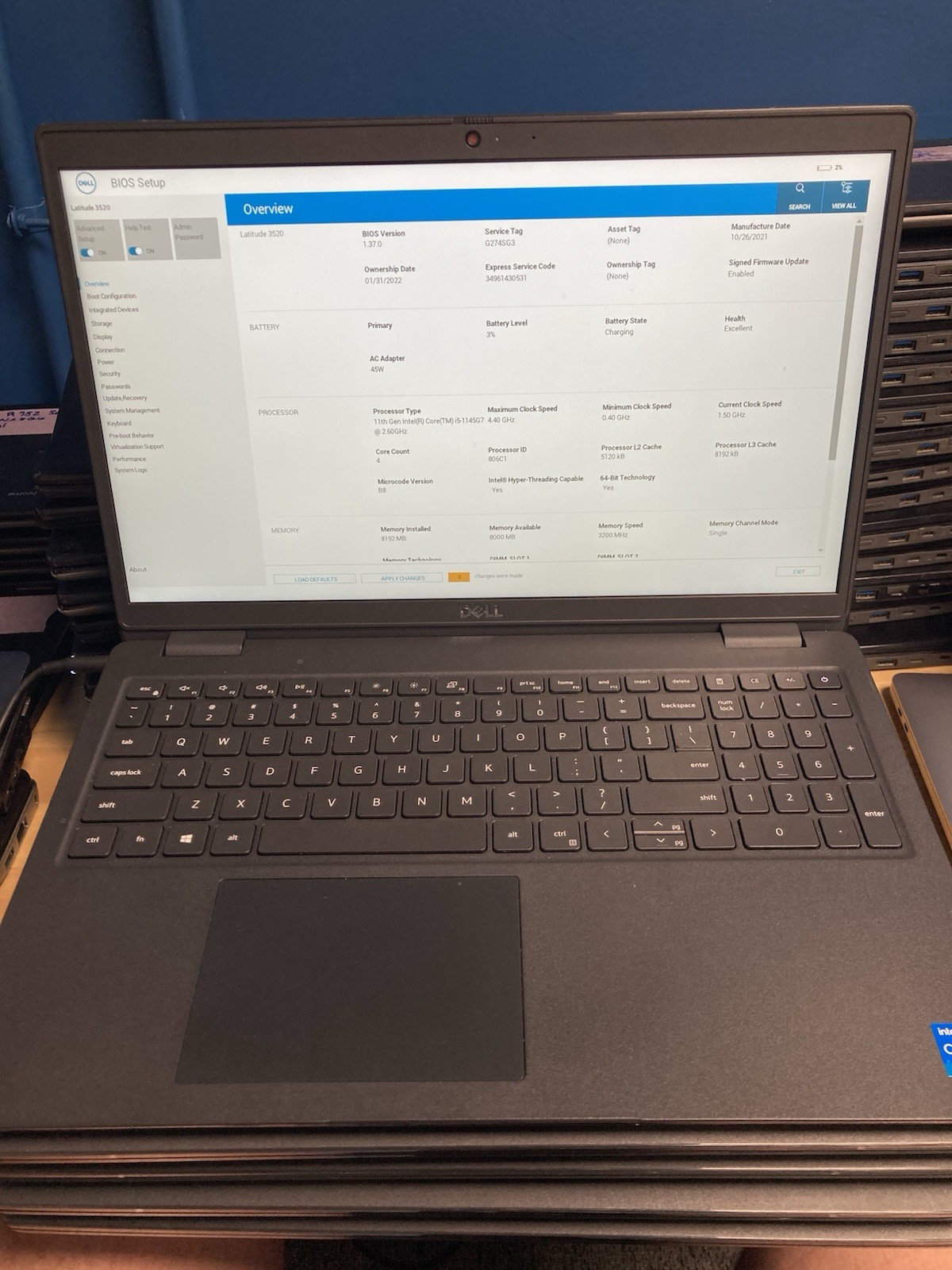 Dell Latitude 3520 15.6″ i5-1145G7 2.60 GHz 8 GB RAM No SSD/OS/AC – READ