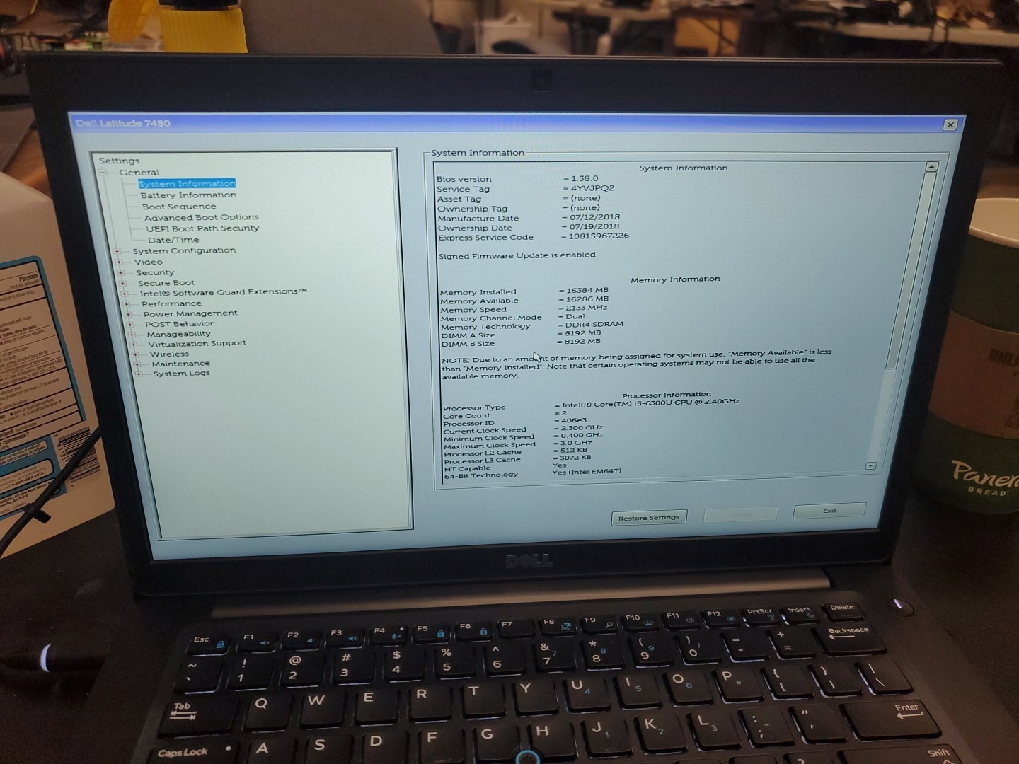 Dell Latitude 7480 14” i5-6300U 2.4GH 16GB DDR4 256GB SSD Win 11 31825-12