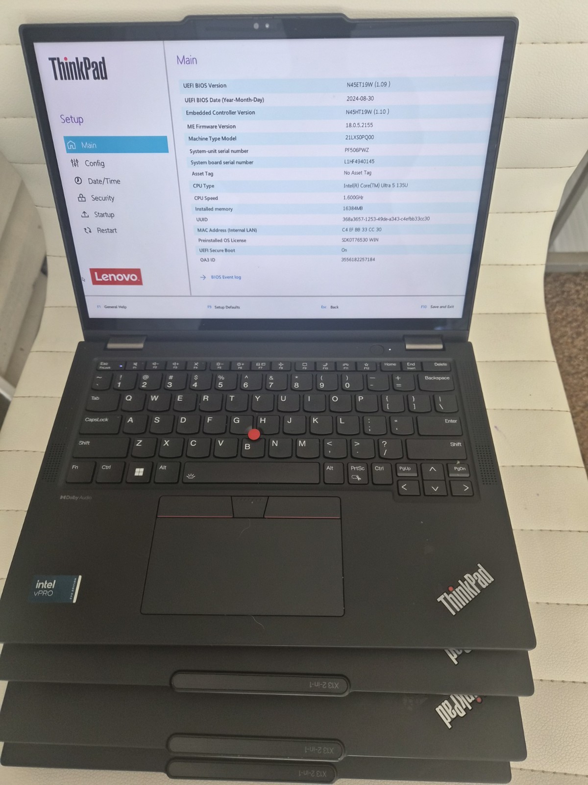 Lenovo ThinkPad X13 Gen 5 Laptop 13.3 Ultra 5 135U 16GB RAM, NO SSD. SOLD AS IS