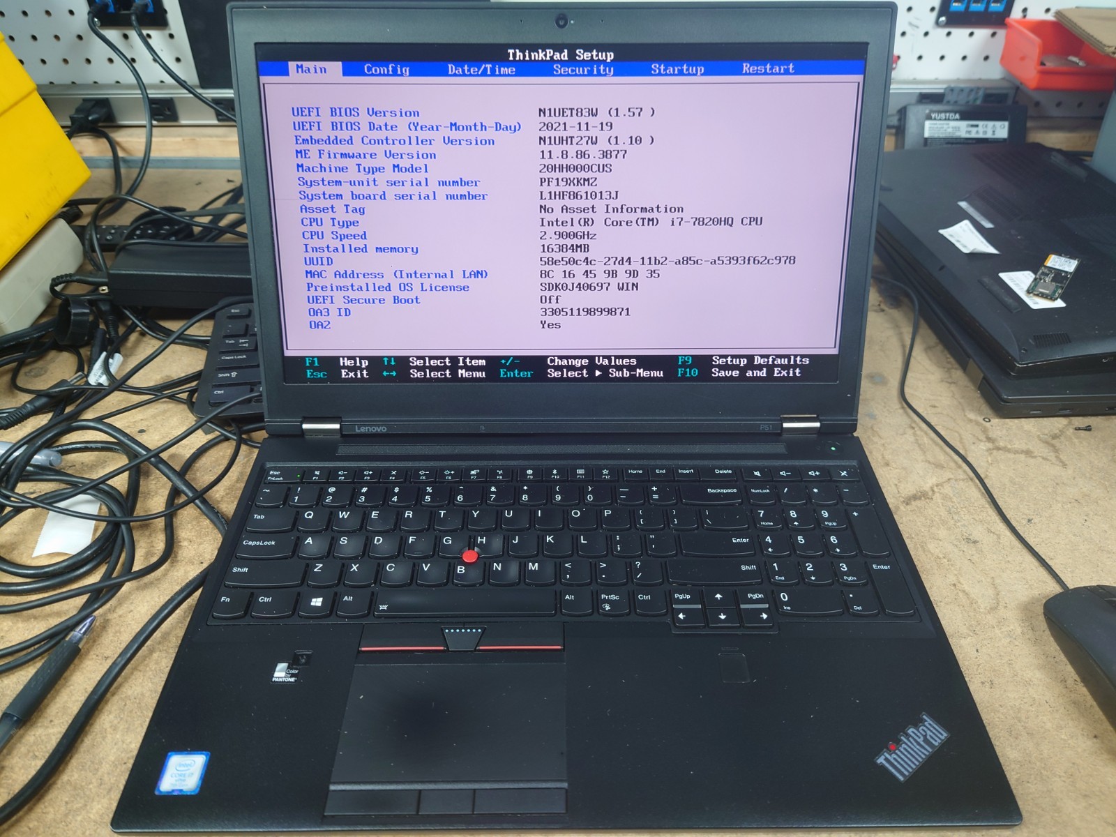 Lenovo ThinkPad P51 15.6″ UHD i7-7820HQ 16GB RAM NVIDIA M2200M No Battery/OS/SSD