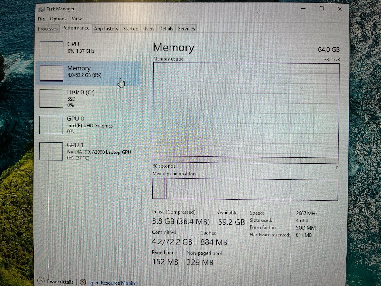 Dell Precision 7760 Core I7-11850H Nvidia RTX A3000, 64gb Ram, 1TB SSD