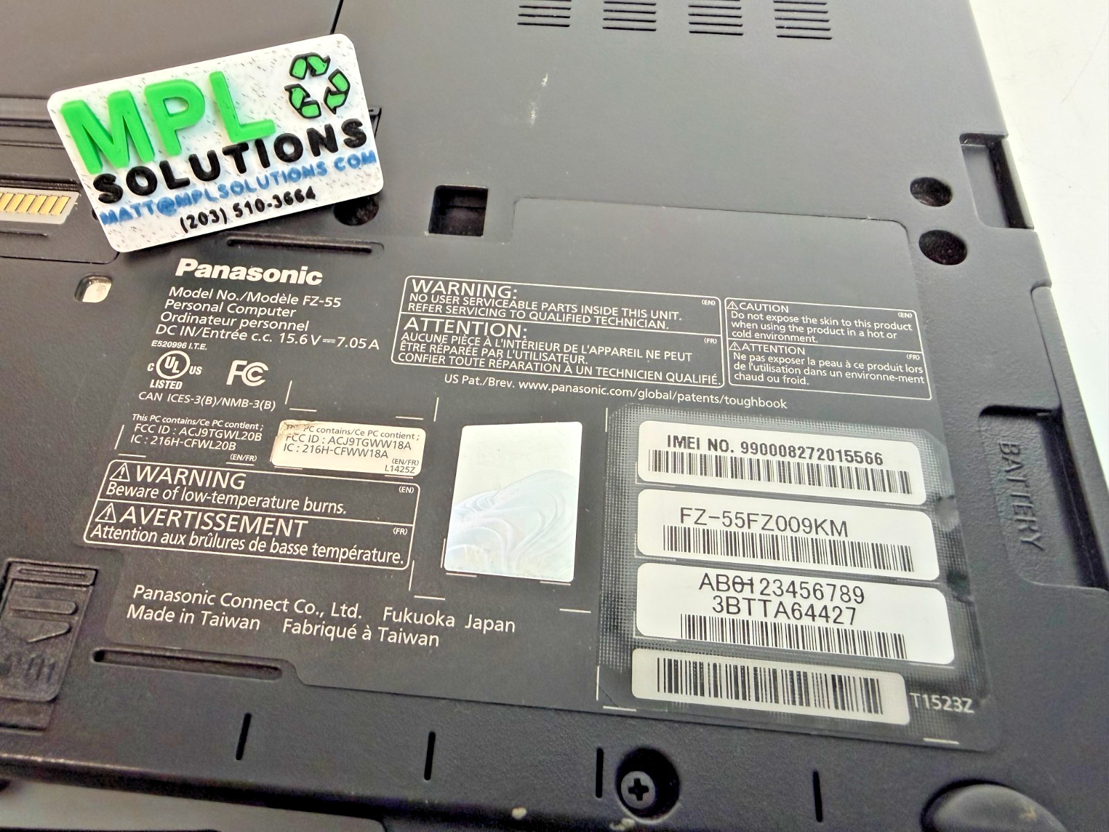 Panasonic Toughbook FZ-55 MK2 14″ i7-1185G7 16G 512G NVMe Touch 4G LTE WiFi W10P