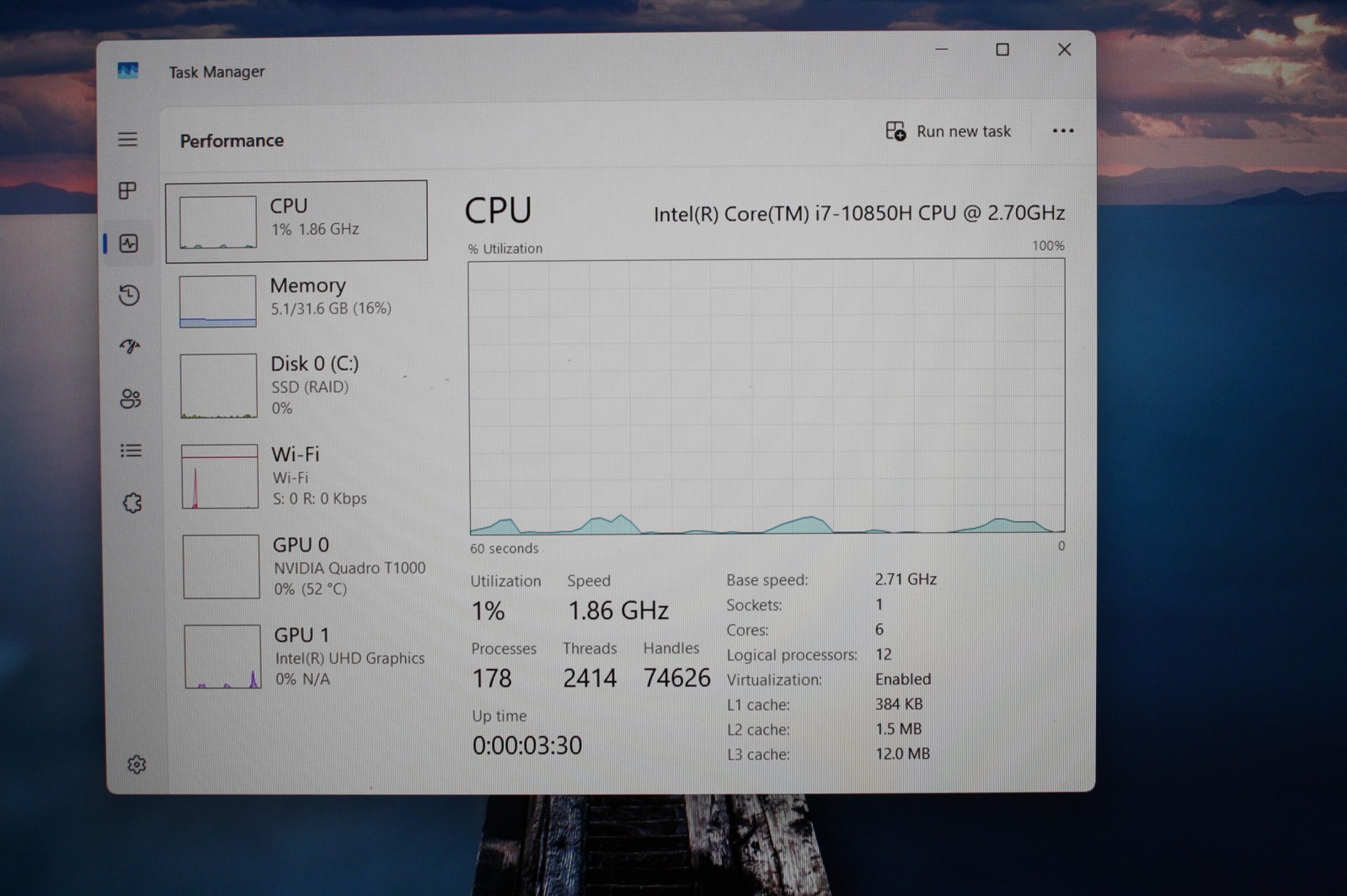 15.6″Dell Precision 7550 i7-10850H 2.70GHz RAM 32GB NVMe 256GB/Keypads missing