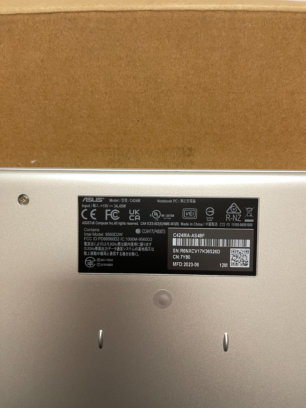 Asus Chromebook C424M Silver 128GB Storage 4GB RAM Integrated 14″ Screen Laptop