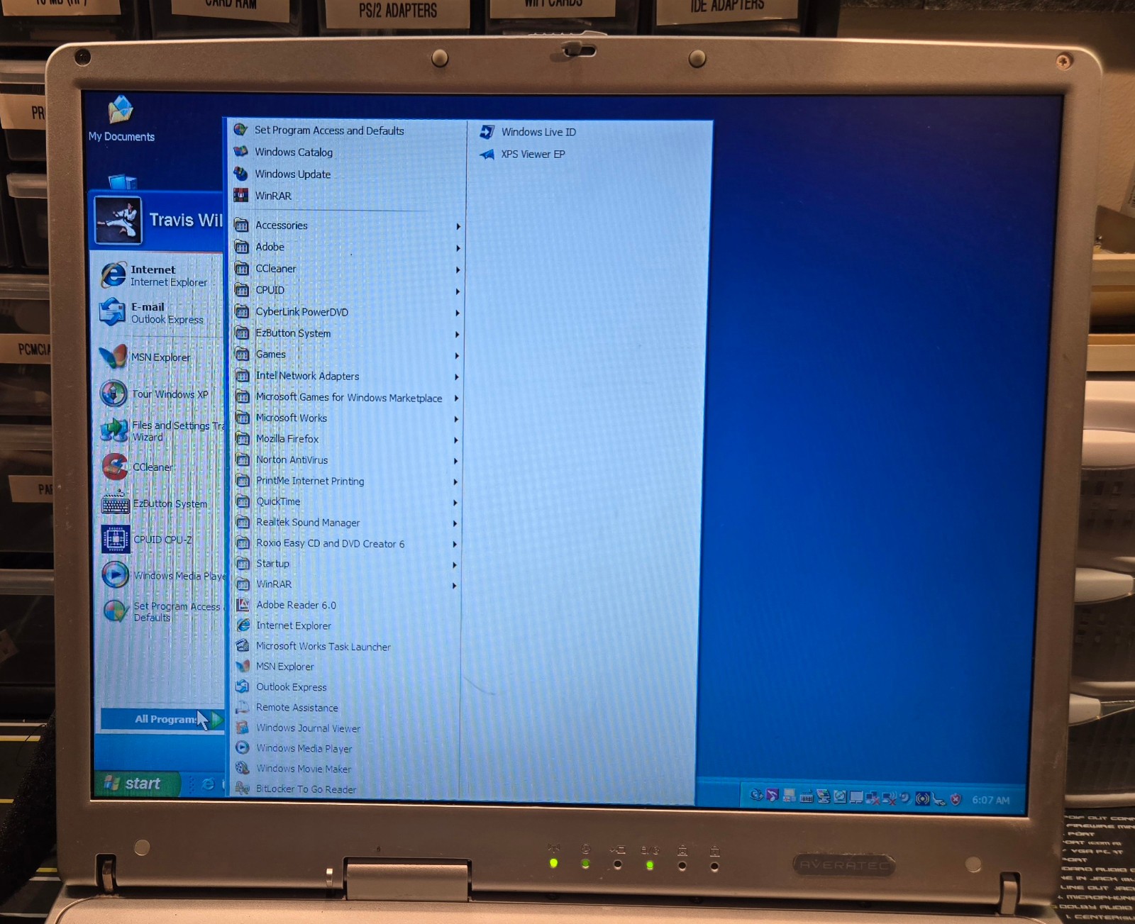 Vintage Averatec 5110H (Intel Pentium M @ 1.3 GHz, 512 MB RAM, WinXP Pro SP3)