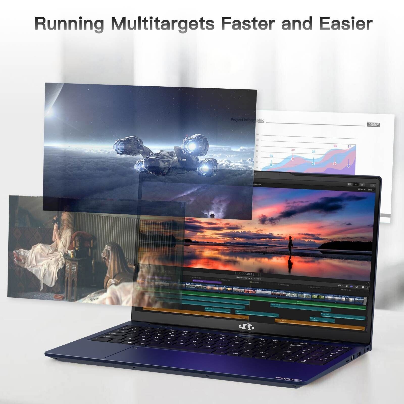 15.6 Student Laptop Intel Pentium Quad Core N100 8GB RAM 256GB SSD WiFi 6 Win 11