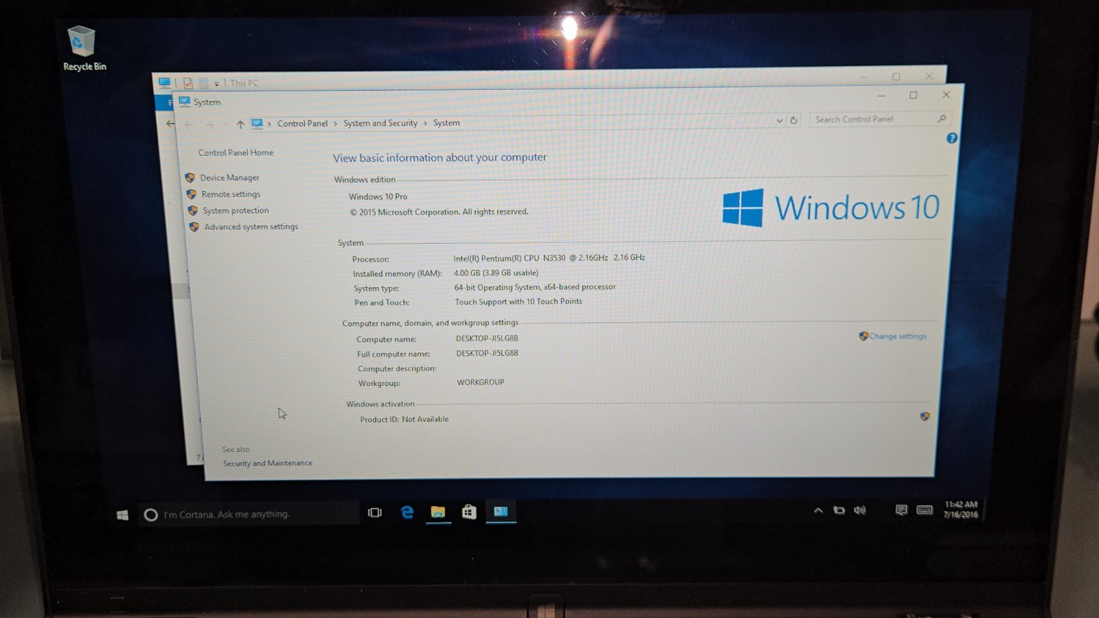2 Lenovo Yoga 2 11 – Intel Pentium N3540 @2.16GHz – 4 GB RAM + 500GB HDD EACH