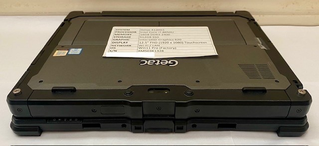 Getac K120G Touchscreen Rugged Laptop i7-8650U 16GB 512GB SSD 12.5″ FHD warranty