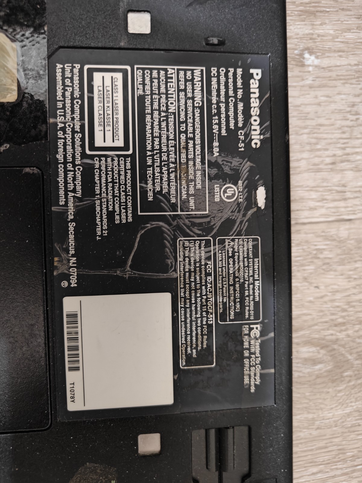 PANASONIC CF-51 -Intel T7200 CPU – 4096 RAM – 15″ 60GB HDD