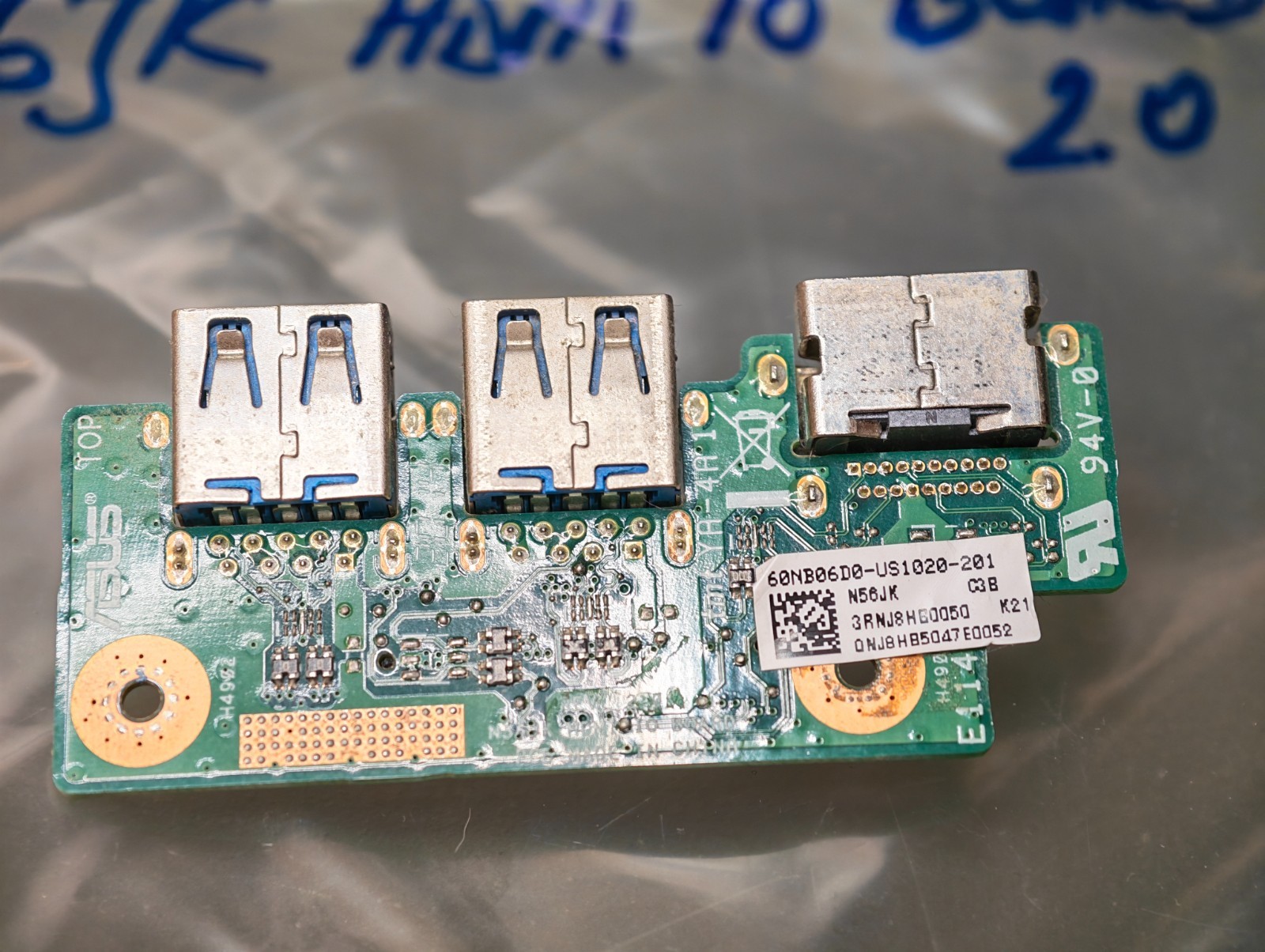 ASUS N56 G56 SOUND CARD 2 USB HDMI N56JK HDMI_IO_BOARD REV. 2.0 #