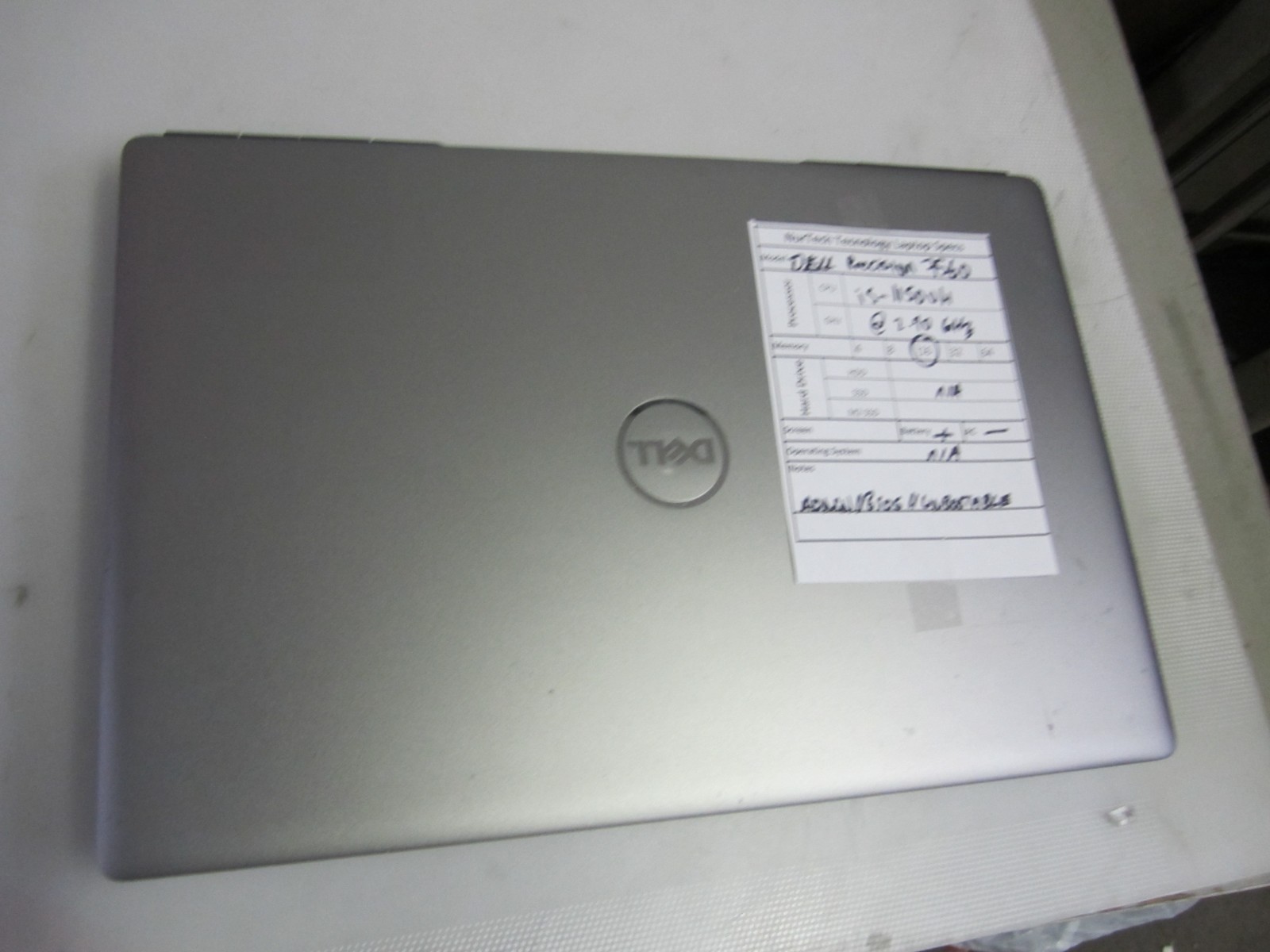 DELL PRECISION 7560 i5-11500H 2.9GHz 16GB Laptop NO OS/HDD/AC BIOS