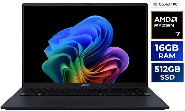Asus VivoBook 16 in Copilot+ Ryzen AI 7 350 16GB RAM 512GB SSD W11 Home
