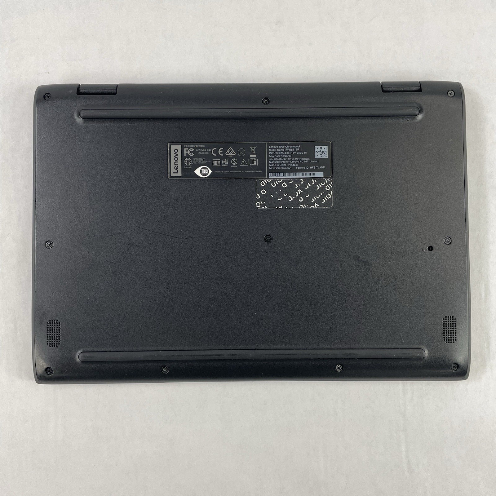 Lenovo Chromebook 100e 11.6″ Celeron N3350 1.10 GHz 4 GB RAM 16 GB SSD No AC