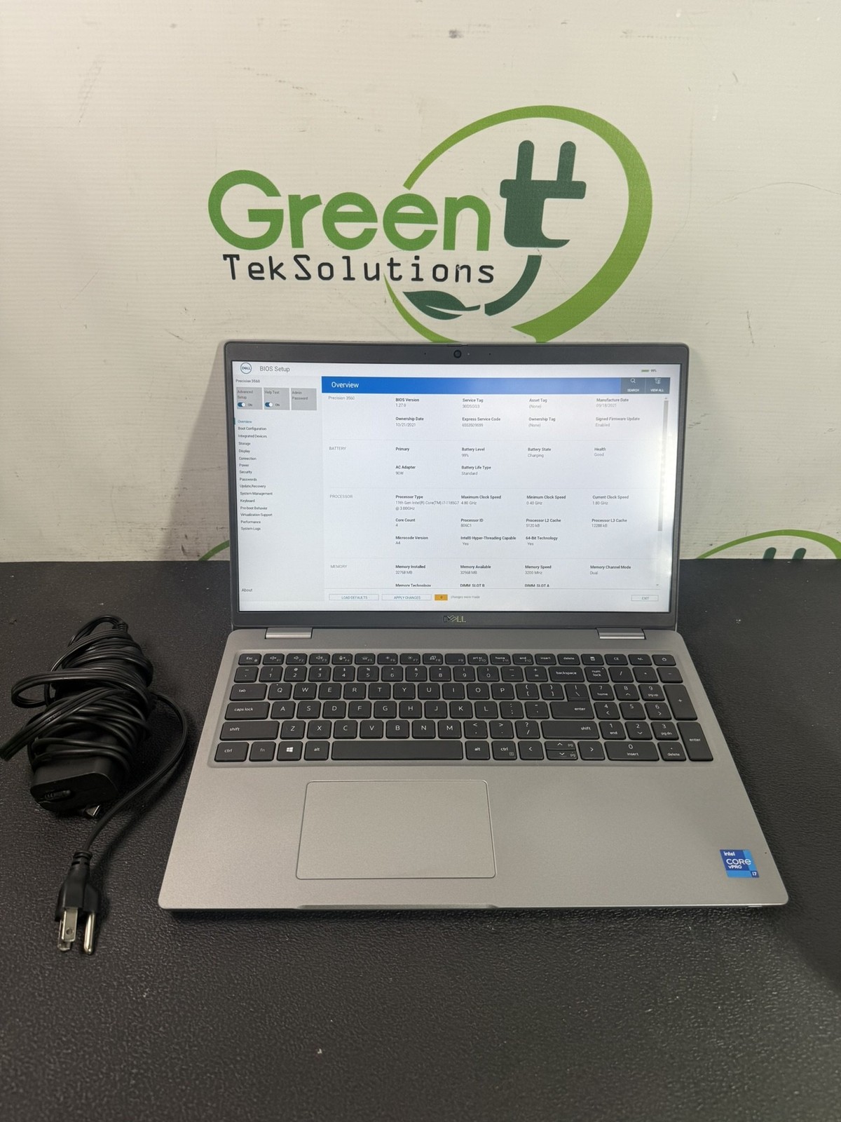 Dell Precision 3560 15″ i7-1185G7 32GB 512GB SSD NVIDIA Quadro T500 Mobile
