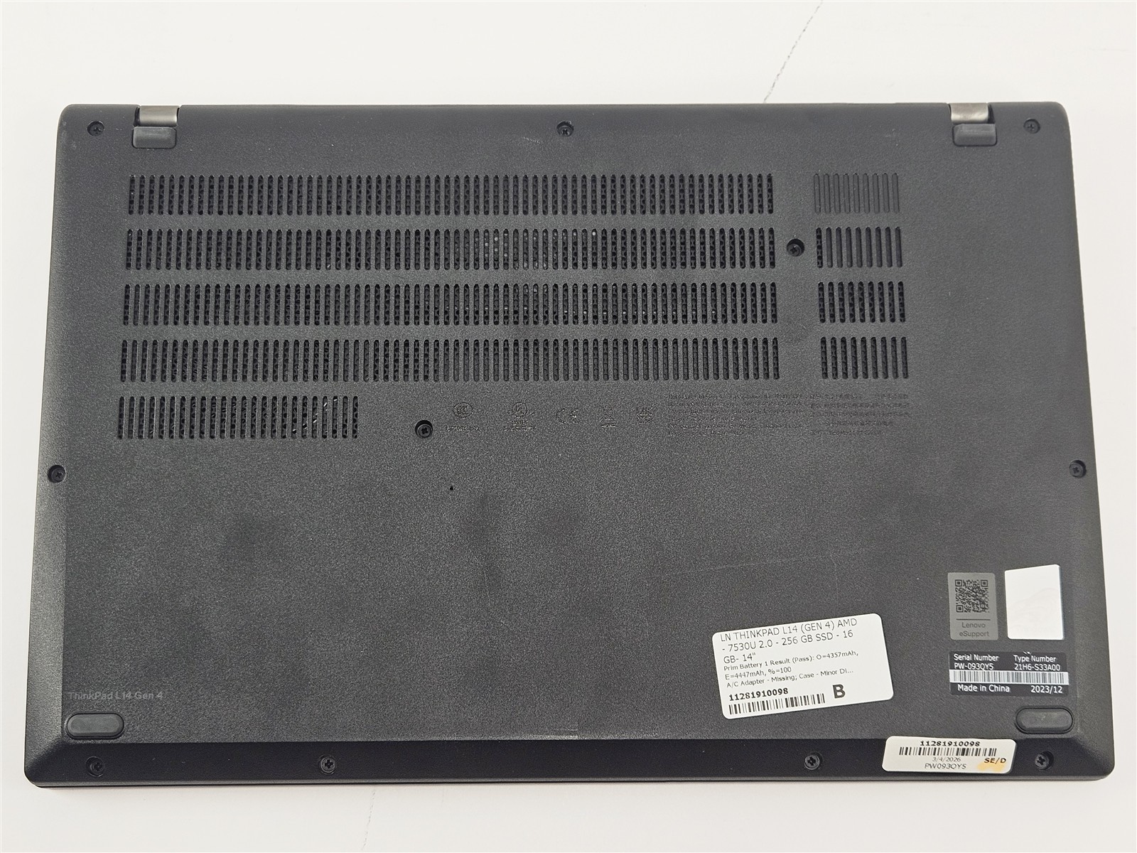 Lenovo ThinkPad L14 Gen 4 256GB SSD 16GB Ryzen 5 PRO 7530U 14″ AMD Radeon