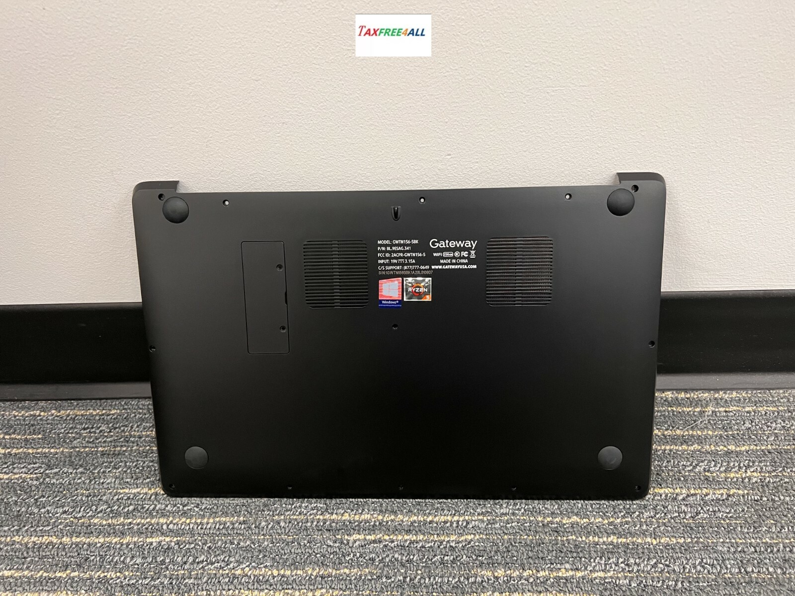 GENUINE! GATEWAY GWTN156-5BK ULTRA SLIM NOTEBOOK Laptop Bottom Cover-Black