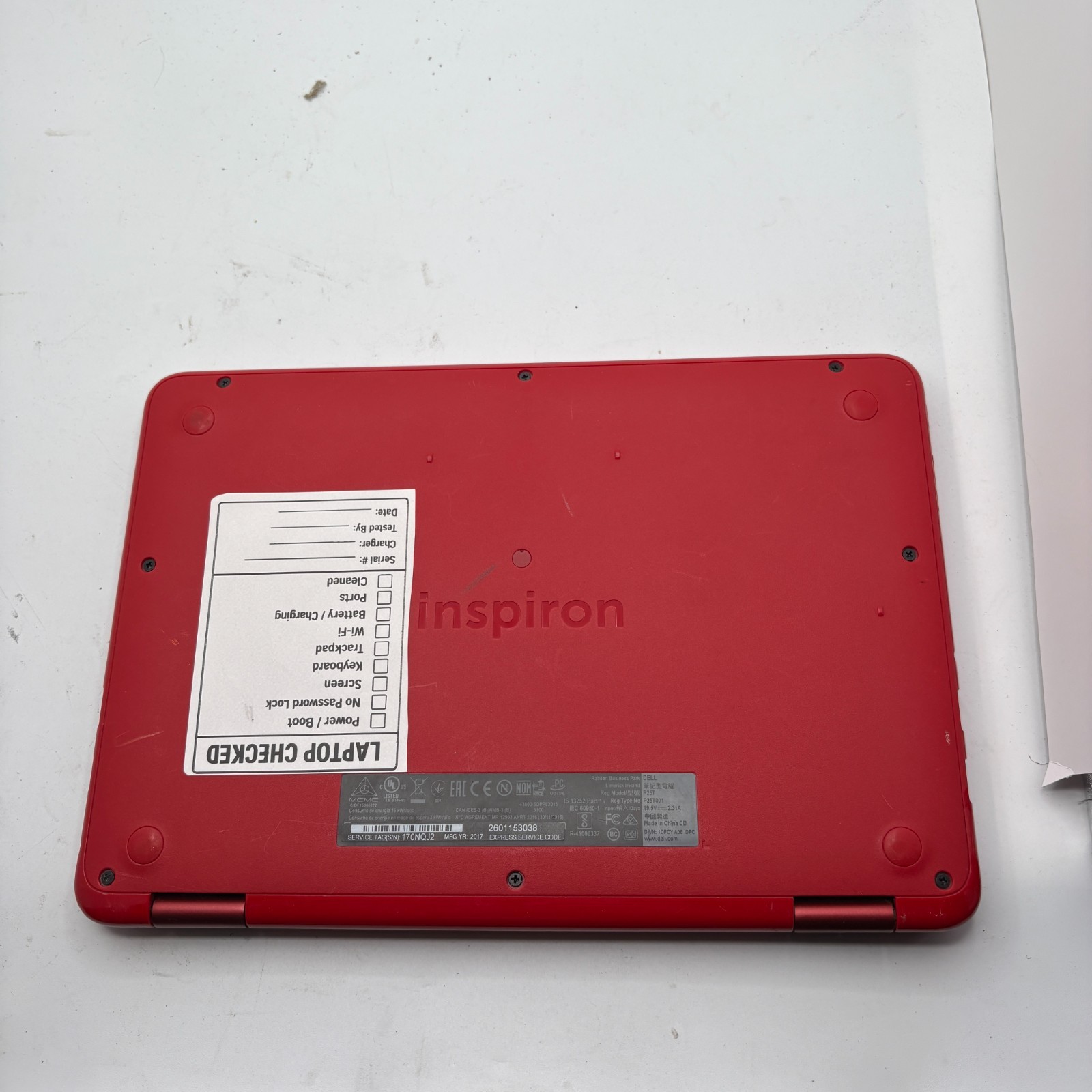 Dell Inspiron 11 3168 (P25T) 11.6″ Touchscreen Laptop Intel Pentium – For Parts