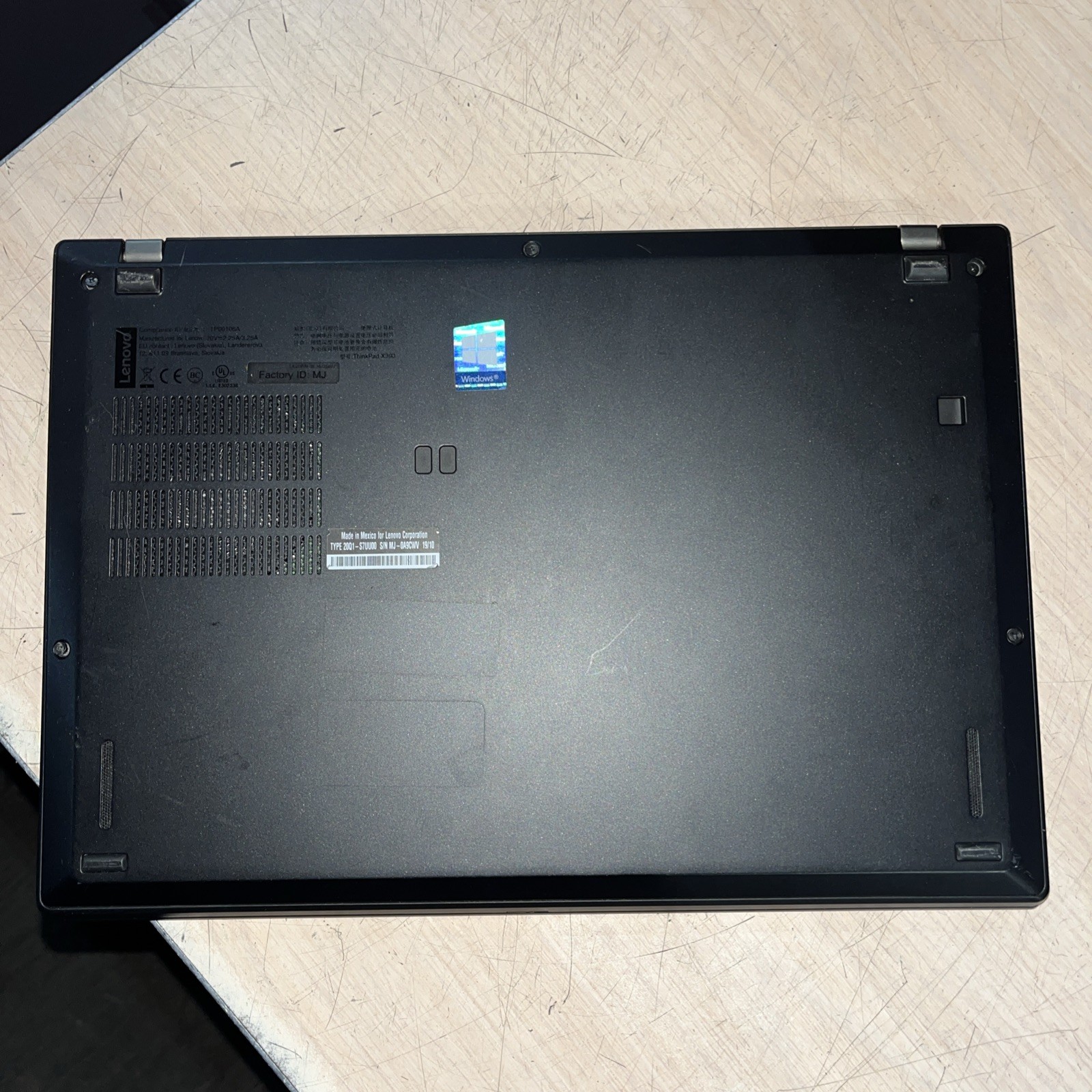 LENOVO THINKPAD X390 INTEL CORE I5-8265U 1.60GHZ 8GB RAM NO HD