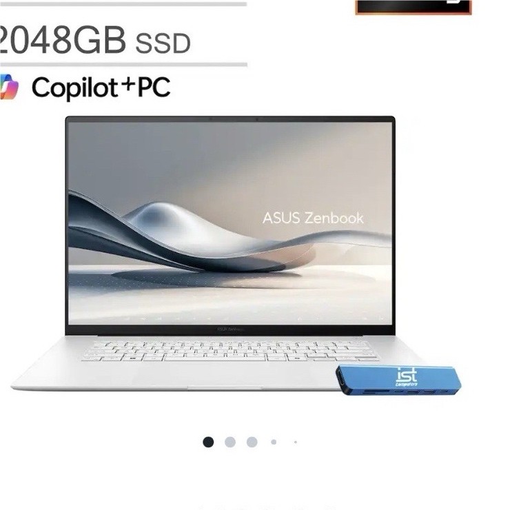 ASUS Zenbook 16″ 3K 120Hz OLED Touch Ryzen AI 9 24GB 2TB SSD W11 Pro Silver