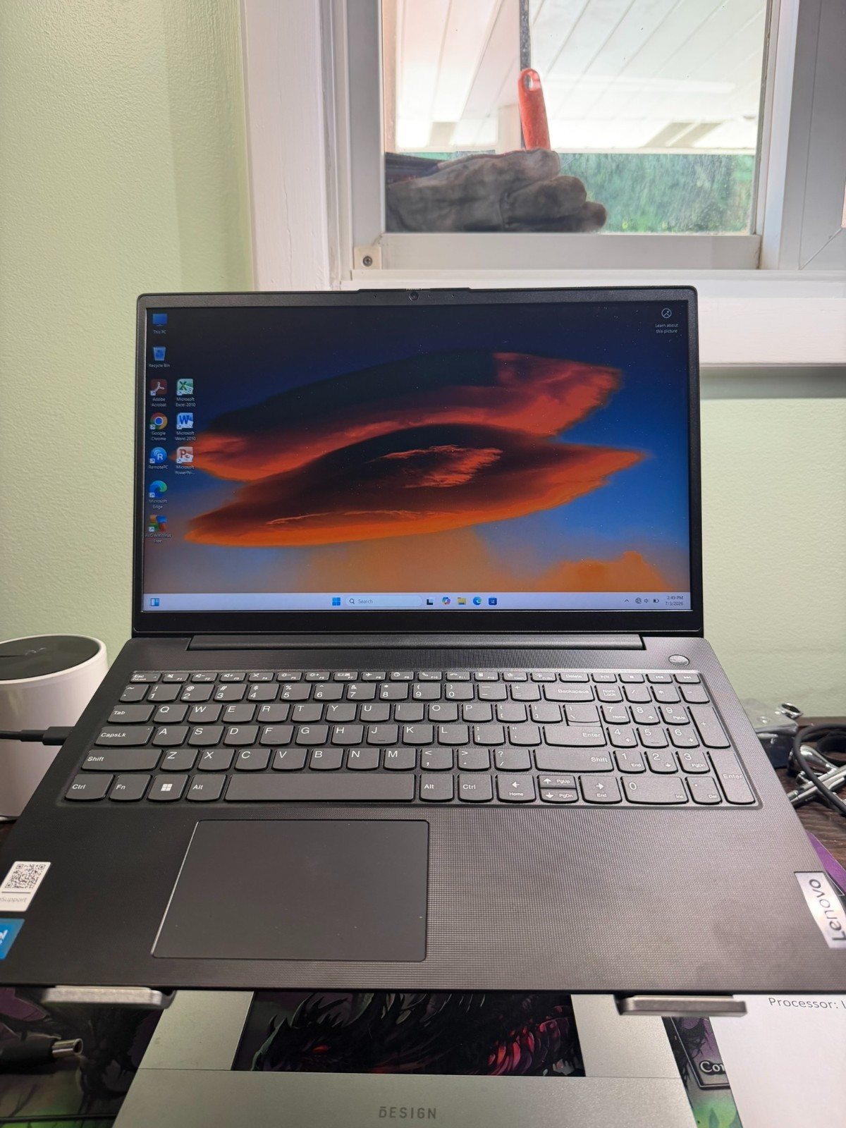 Lenovo V15 G2 15.6in N4500 16GB RAM 238GB SSD Win11 Pro, Office 2010