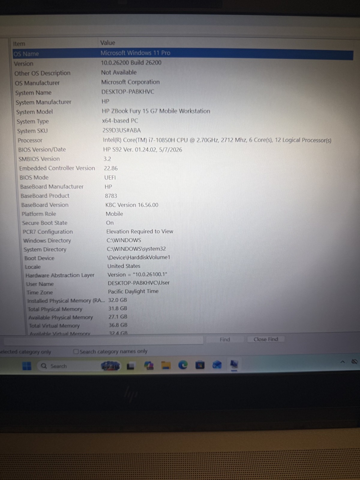 HP ZBOOK Fury 15 G7 15.6″ i7-10850H 2.7GHz 32GB RAM 512GB SSD QUADRO RTX 3000