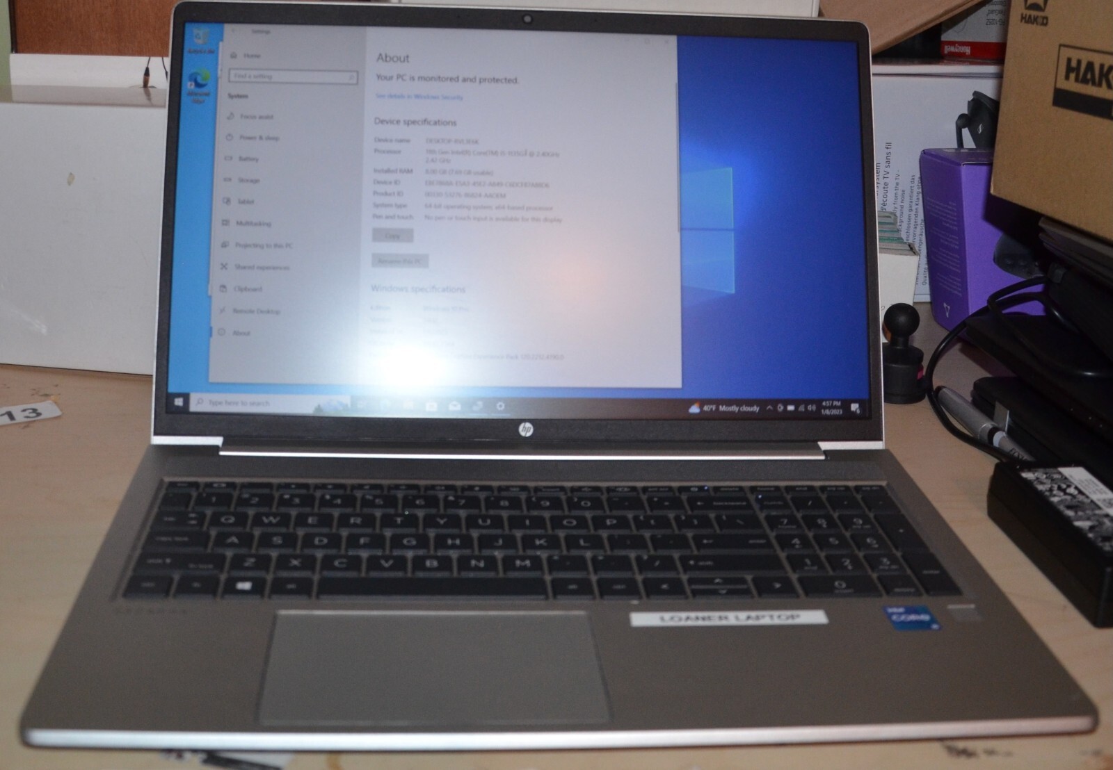 HP ProBook 640 G8 28L15UT#ABA laptop notebook i5-1137G7 2.4ghz 8gb 256gb ssd