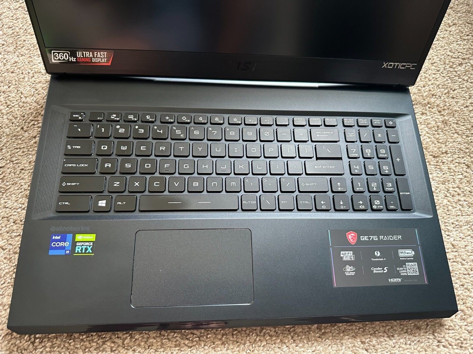 msi ge76 raider 11-UH 053 17.3 gaming laptop fully upgraded to 8TB & 64GB Ram