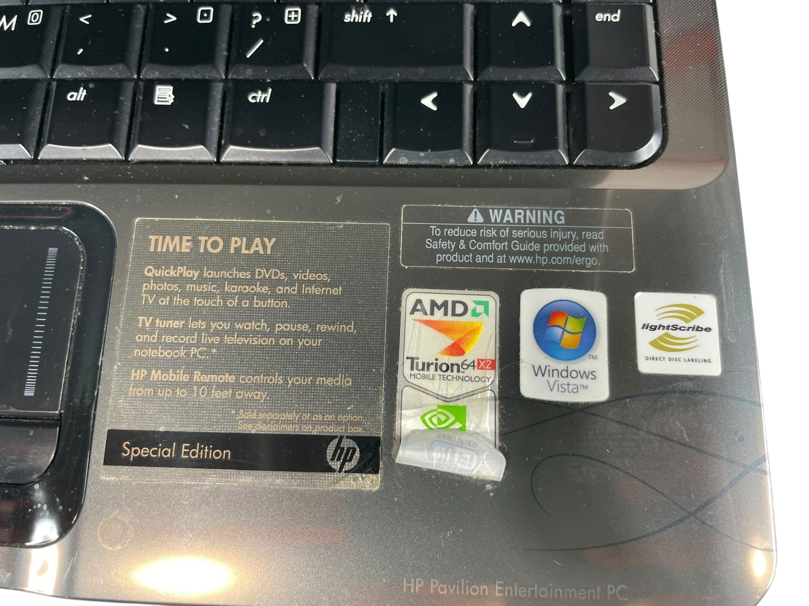 HP Pavilion DV2500 AMD Turion 64 X2 4GB