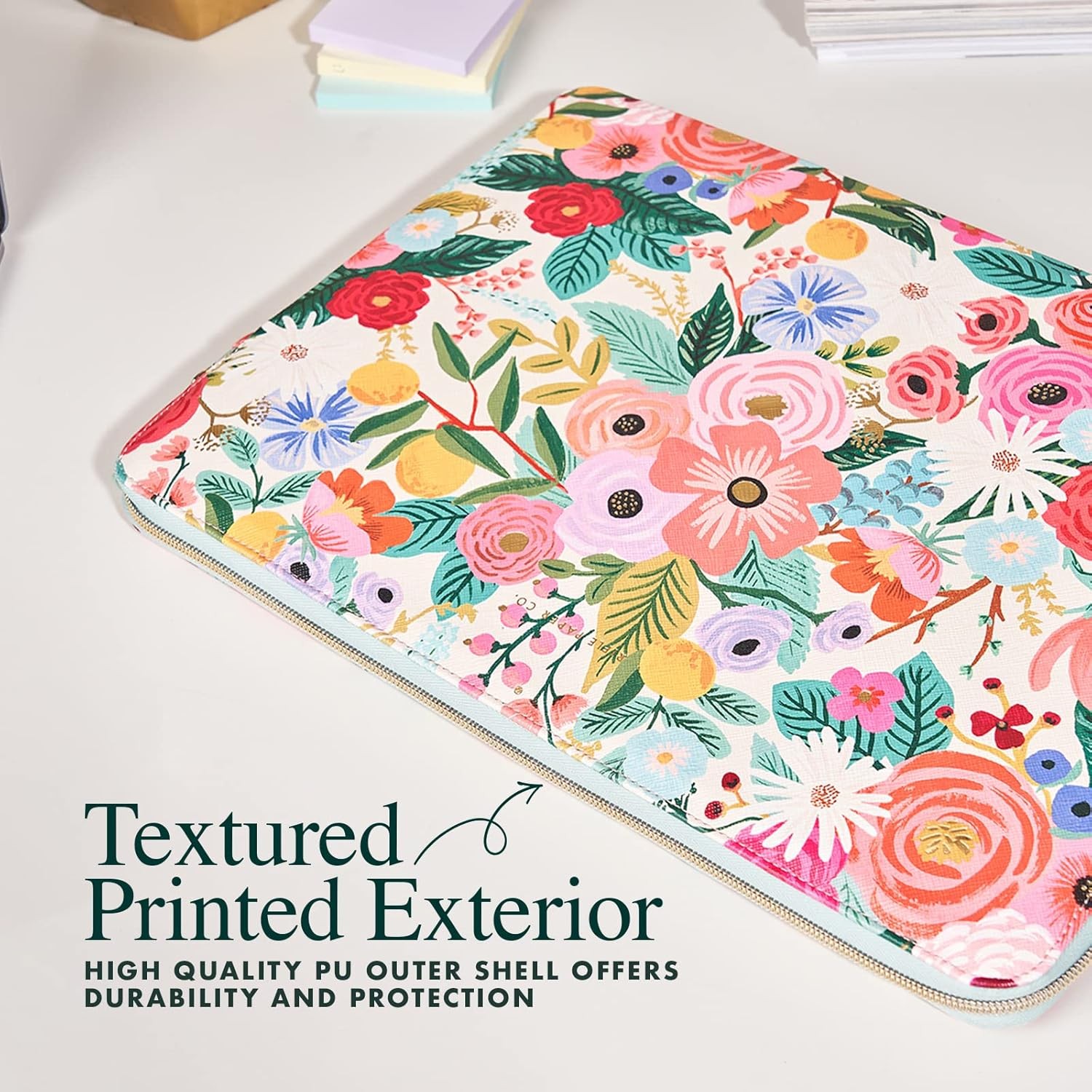 Sleeve for 12-14 Inch MacBook Pro/Air – Protective with Padded Exterior, Floral
