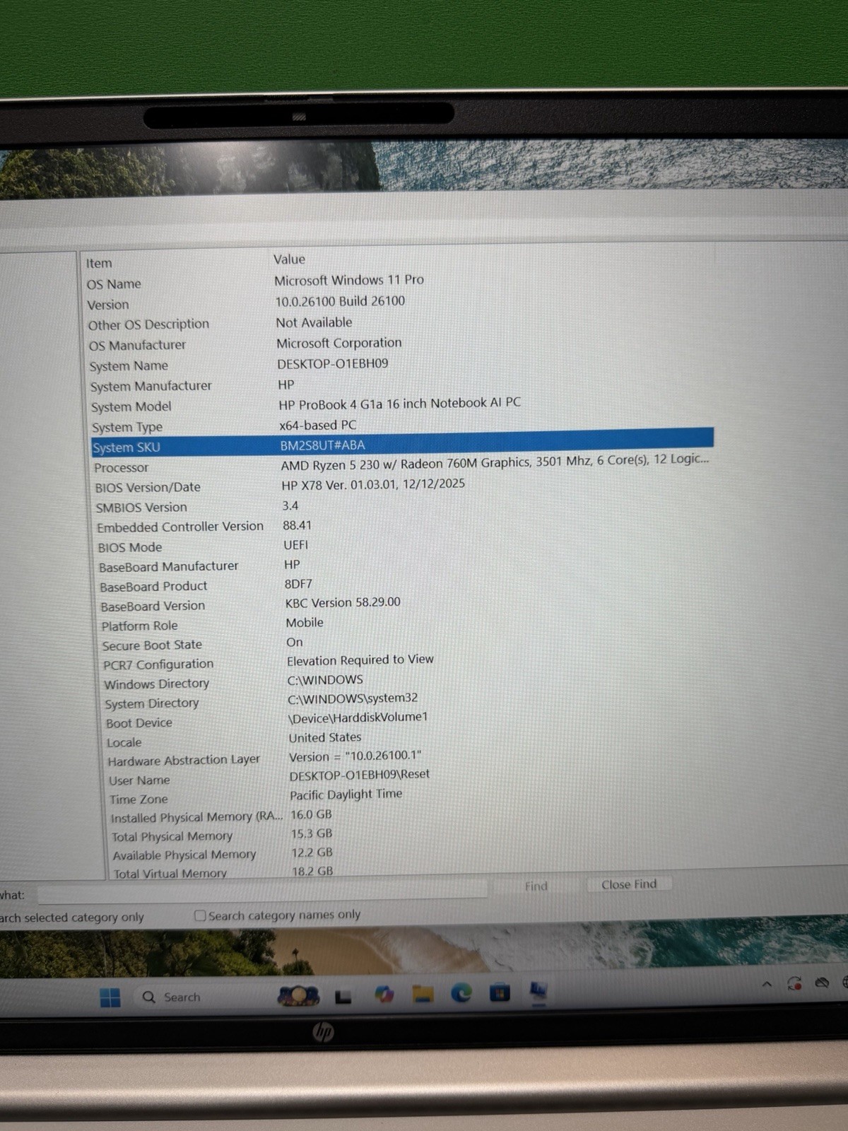 HP ProBook 4 G1a 16″ Ryzen 5 230, Radeon 760M 16GB RAM, 256GB SSD, Win 11 Pro