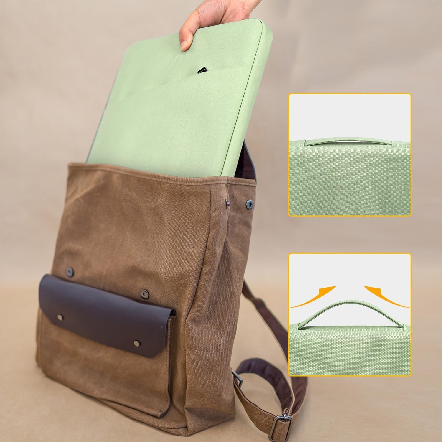 Green Laptop Sleeve Case for Lenovo Yoga 7i 16″, ThinkPad E16, Dell Inspiron 16