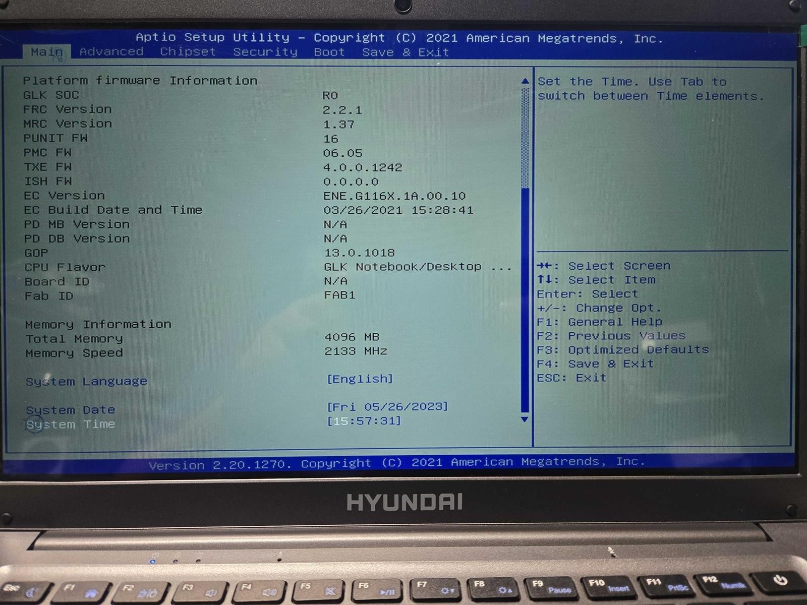 HYUNDAI HYBOOK 14.1″ CELERON N4020 @ 1.10GHz, 4GB RAM, 128GB HDD – (NEW-NO BOX)