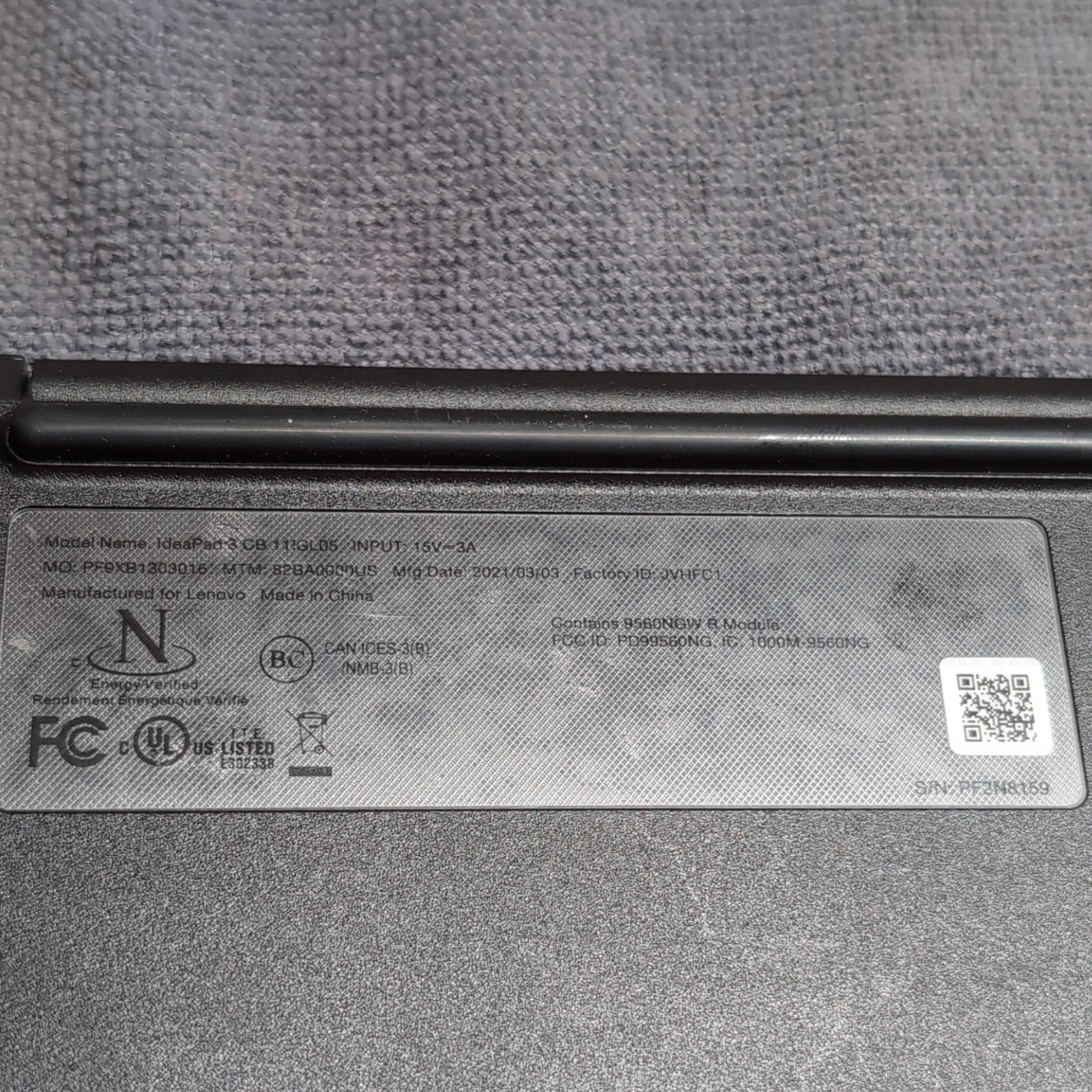 Lenovo IdeaPad 3 Chromebook 11IGL05 Intel 11″ Chrome OS Black Webcam Wi-Fi