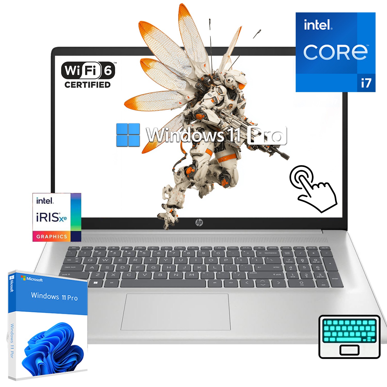 📍HP Laptop 17.3″ Touch Backlit PC Intel Core i7 UpTo 64GB RAM 2TB SSD Win11Pro
