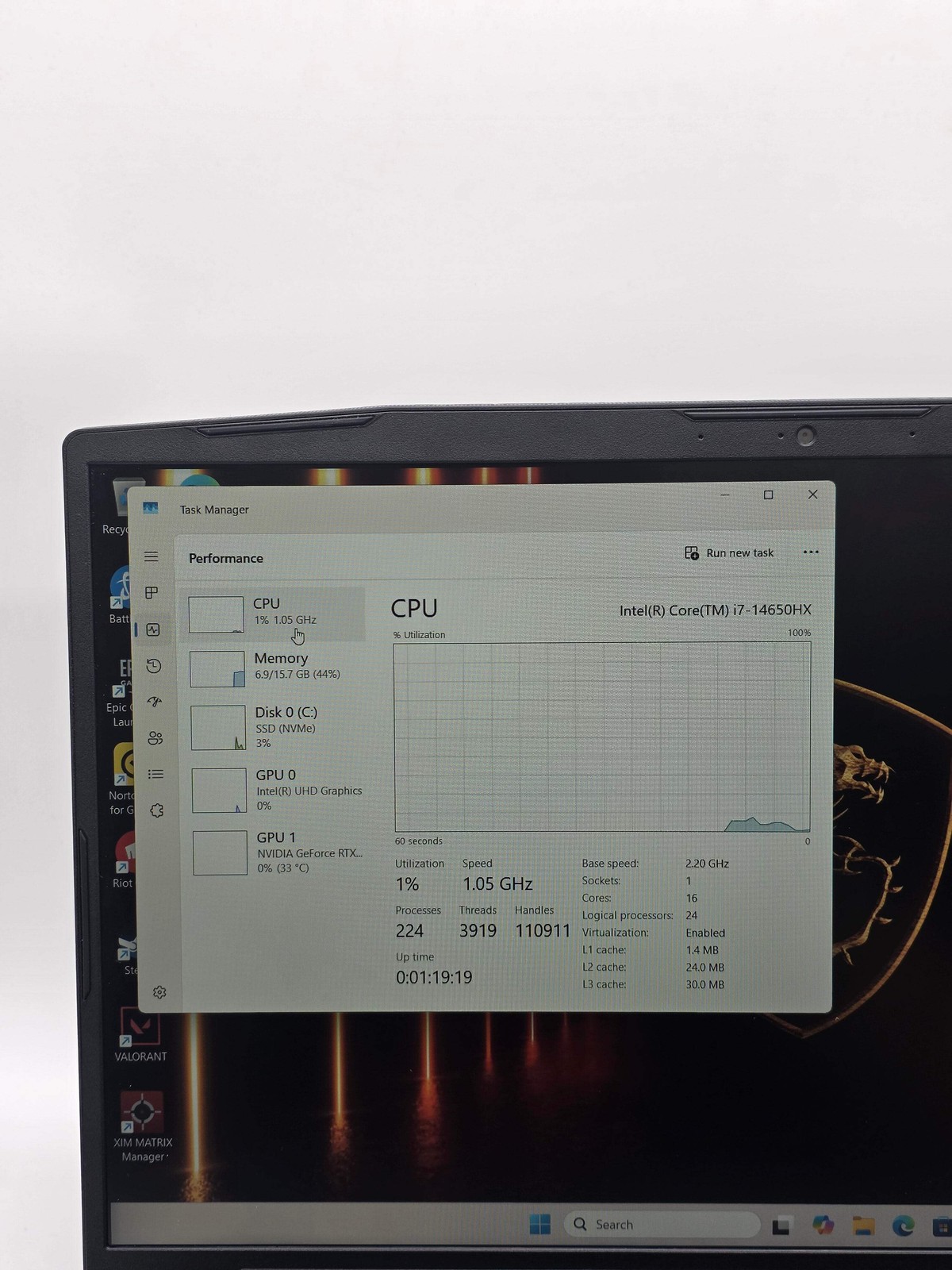 MSI Katana 15 HX B14WEK 15.6″ Core i7-14650HX 2.2GHz RTX 5050 16GB RAM 512GB SSD
