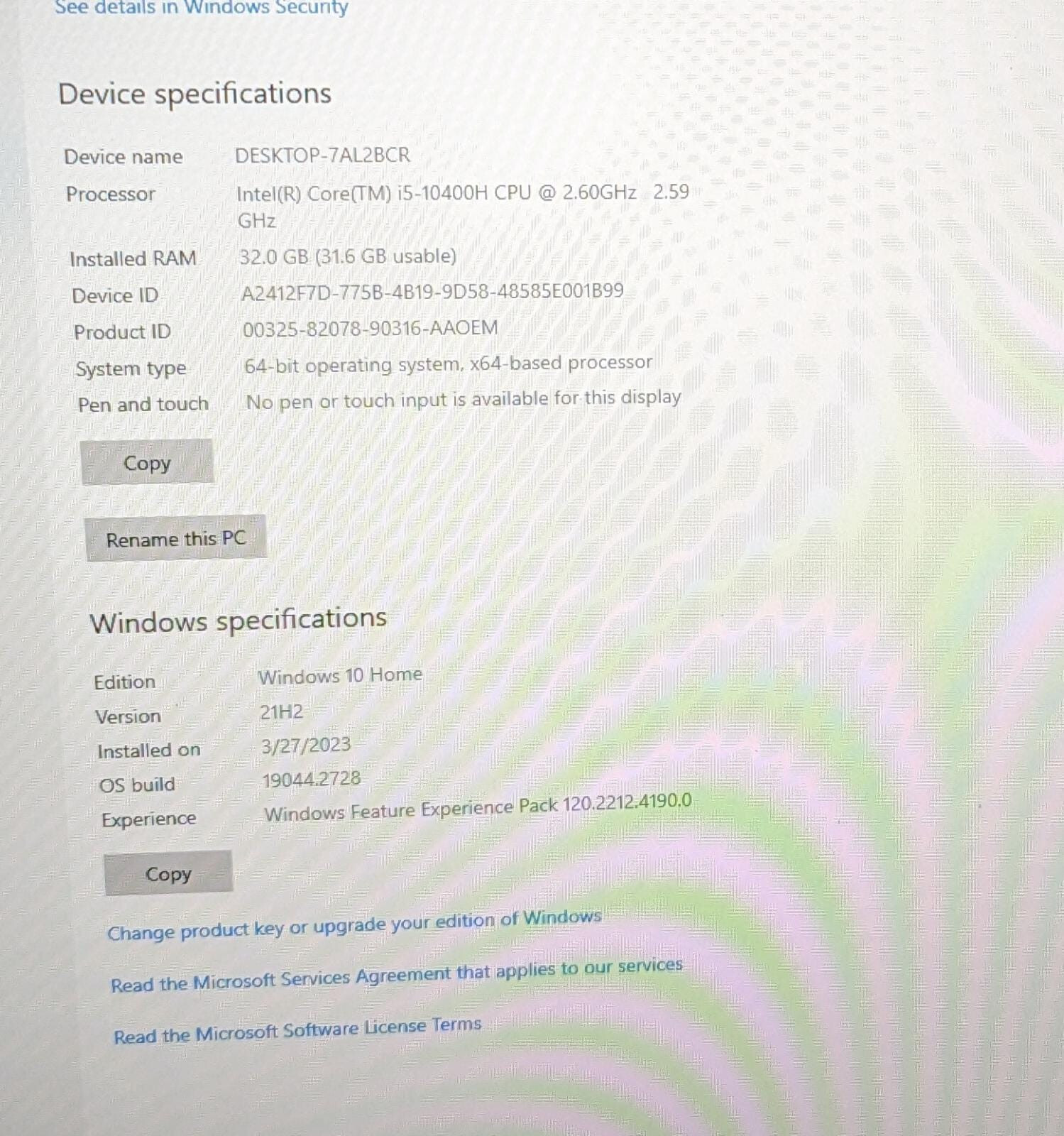 Dell PRECISION 7750 17.3″ I5-10400H 260GHz. 1TB SSD 32GB W10