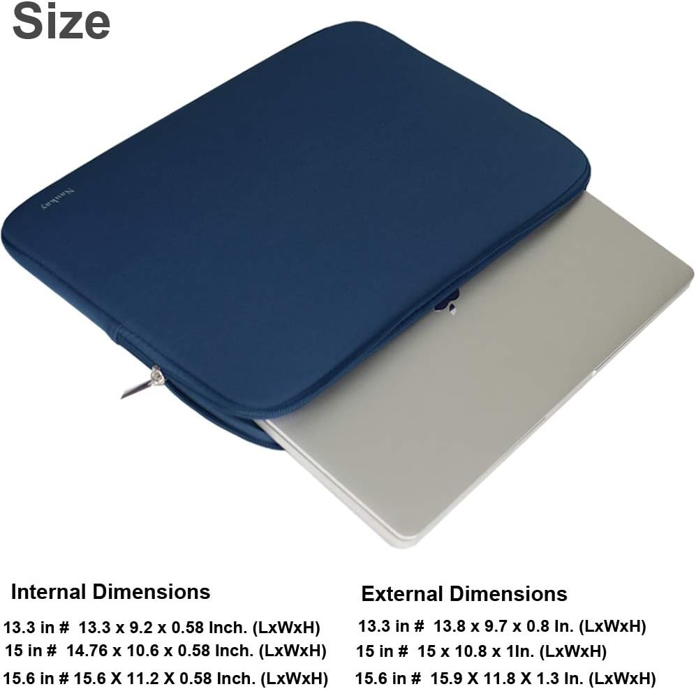 Neoprene Laptop Sleeve for 13 Inch MacBook Pro, Air, Dark Blue Carrying Case