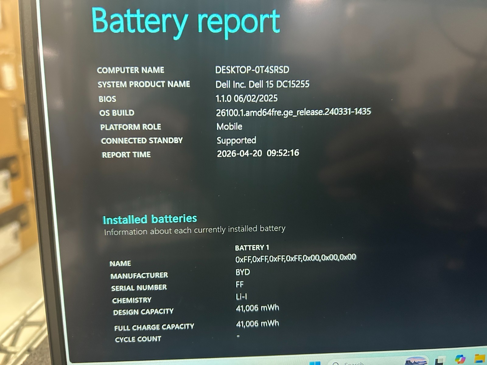 DELL 15 DC15255 G8MK9, AMD Ryzen 7 7730U, 2.00 GHz, 16 GB RAM, 512 GB NVMe