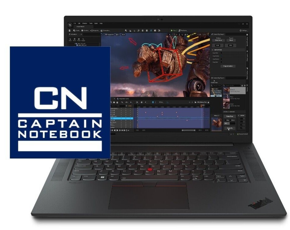 US ENGLISH LENOVO THINKPAD P1 G6 96GB 4TB SSD 3D NVIDIA RTX-4080 i7-13800H GAR