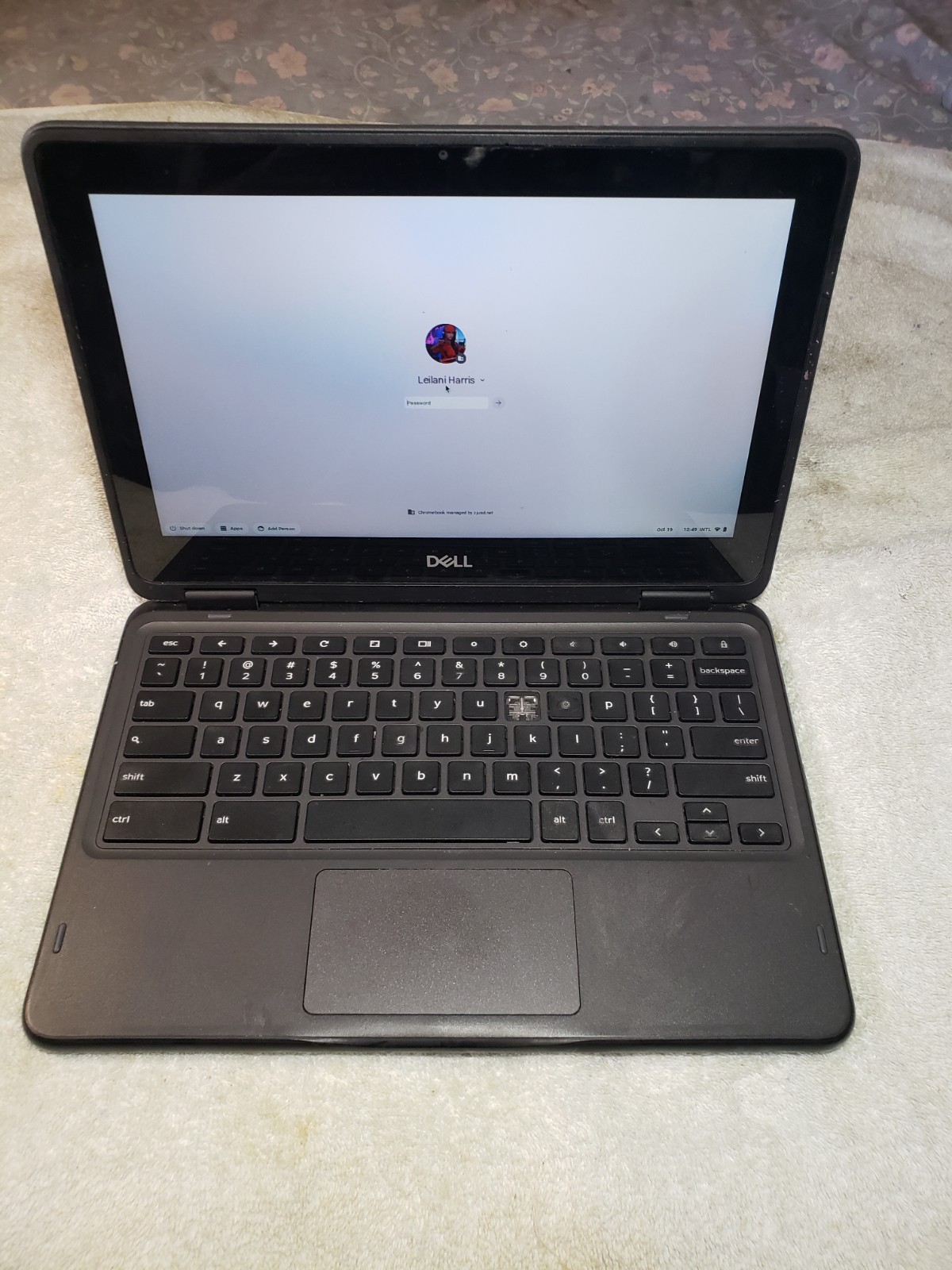 DELL CHROMEBOOK 3100-2-IN-1 LAPTOP P30T SCHOOL LAPTOP HAS PASS WORD LOCK