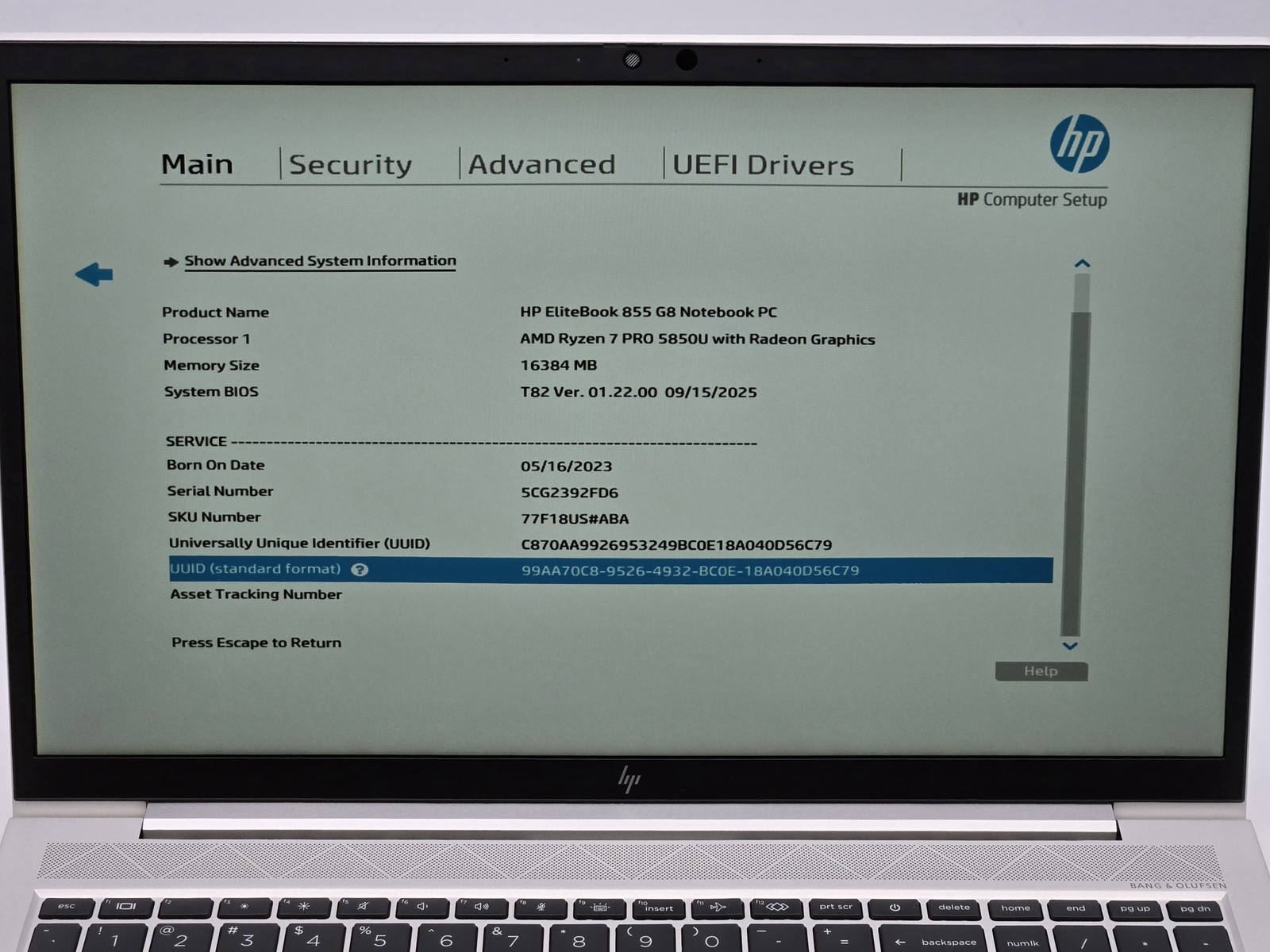 HP EliteBook 855 G8 15″ FHD Touch RYZEN 7 PRO 5850U 512GB 16GB W11P AMD IRCam