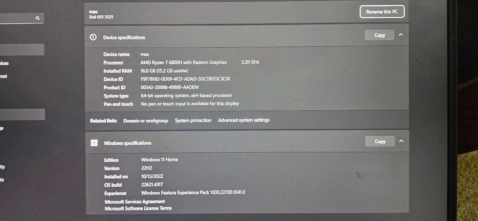 Dell G15 5525 15.6″ AMD Ryzen 7 6000 Series, 4.70 GHz, 16GB) Gaming Laptop