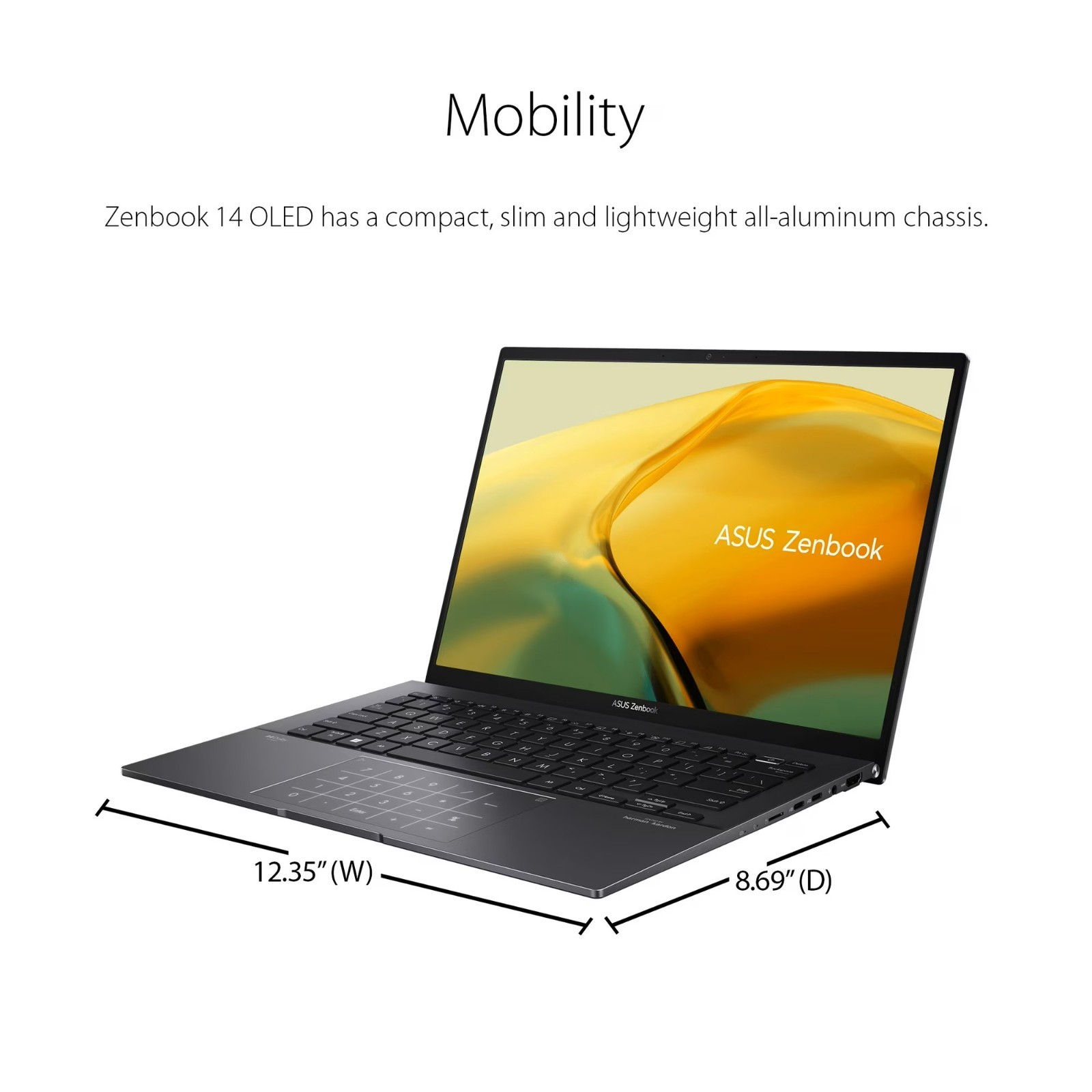 Asus Zenbook 14 OLED 2.8K Touchscreen 16GB, 512GB SSD, Ryzen 7 7730U