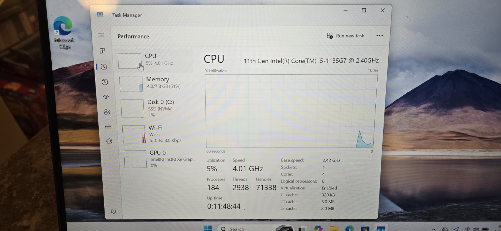 Lenovo IdeaPad Slim 7 14ITL05 i5-1135G7 8GB RAM 512 GB NVMe 14″ Touch Laptop PC.