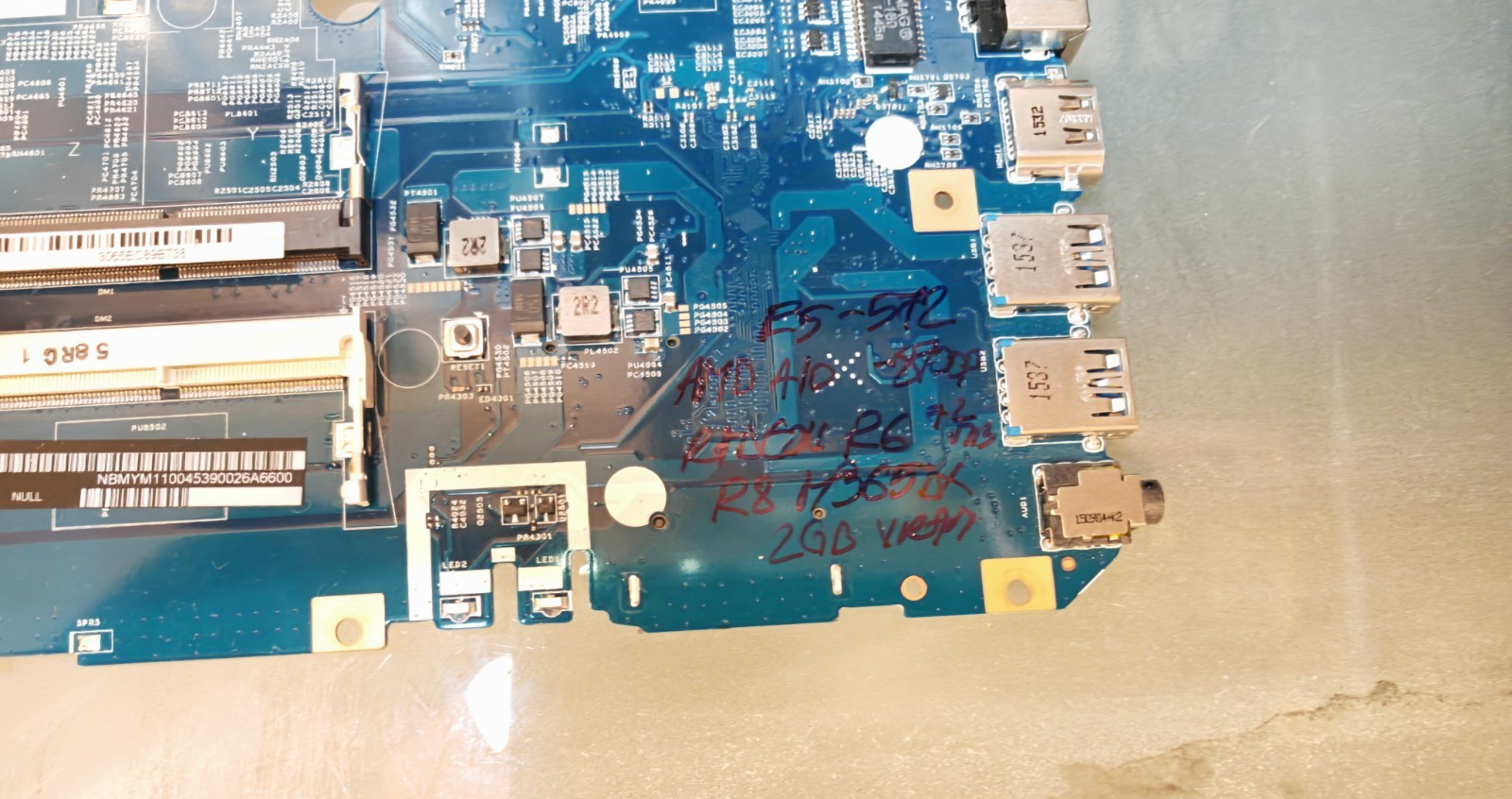 ACER E5-752 E5-722 MOTHERBOARD AMD A10-8700P R8 M365DX 2GB 448.04Y02.0031 #