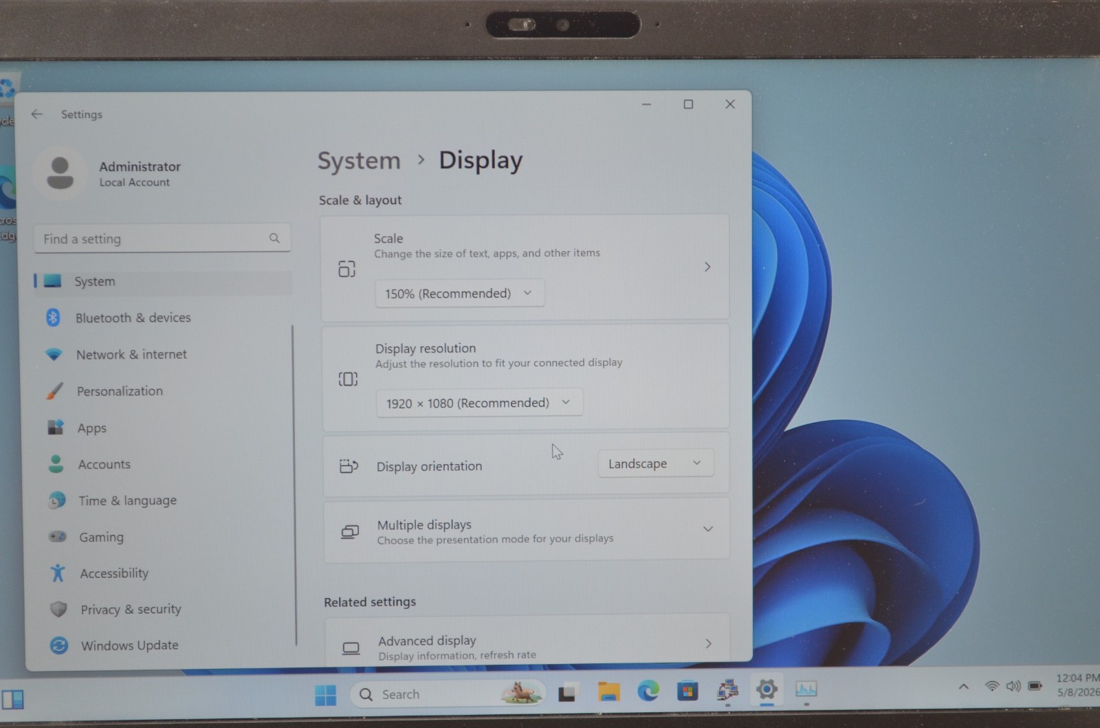 Dell Latitude 5401 14”FHD Intel Core i5-9400H 2.5GHz 16GB RAM 256GB SSD Win11Pro
