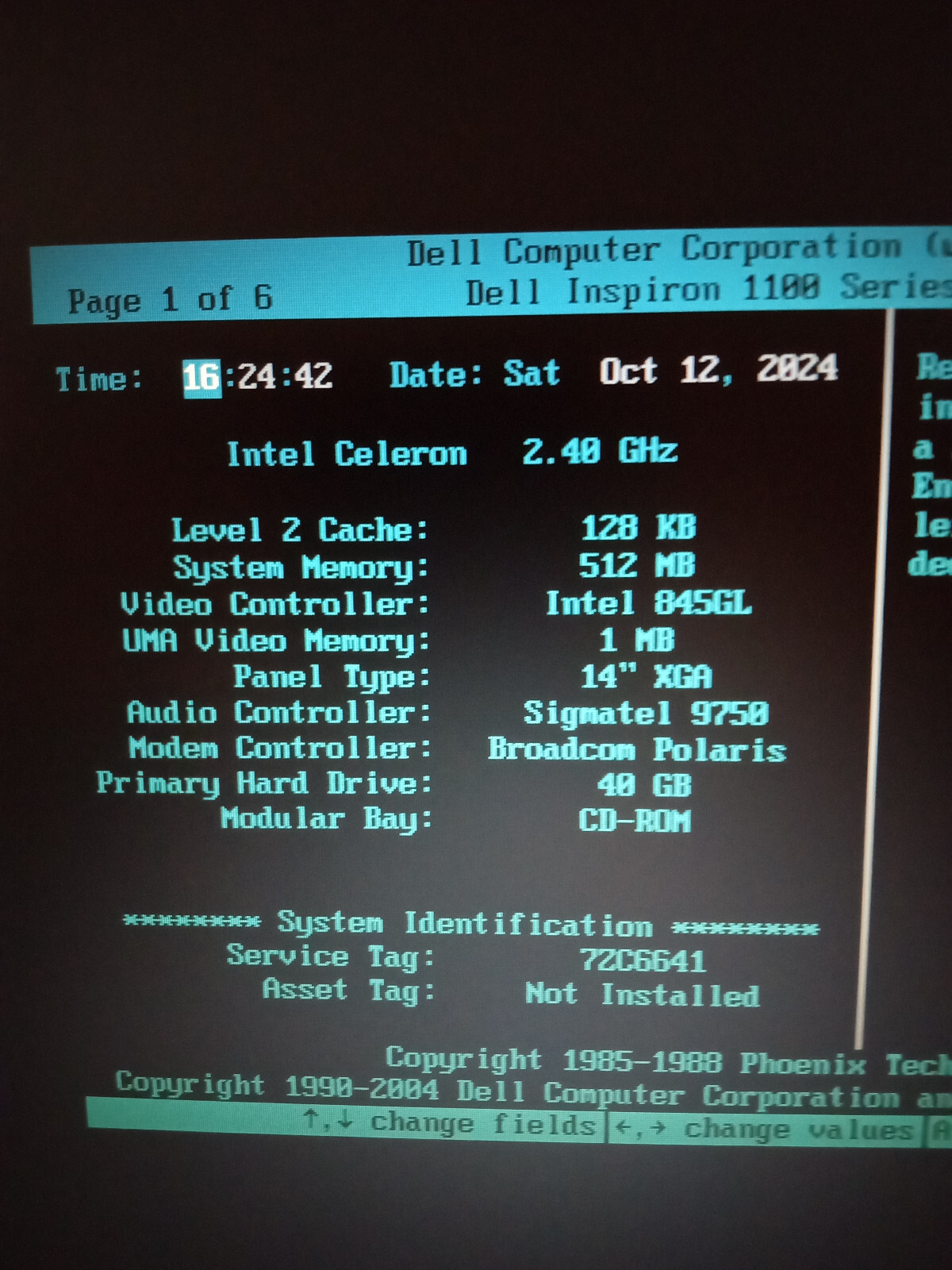 Vintage Dell Inspiron 1100 Laptop 2.40GHz 40GB HD Windows XP Pro. Nice!