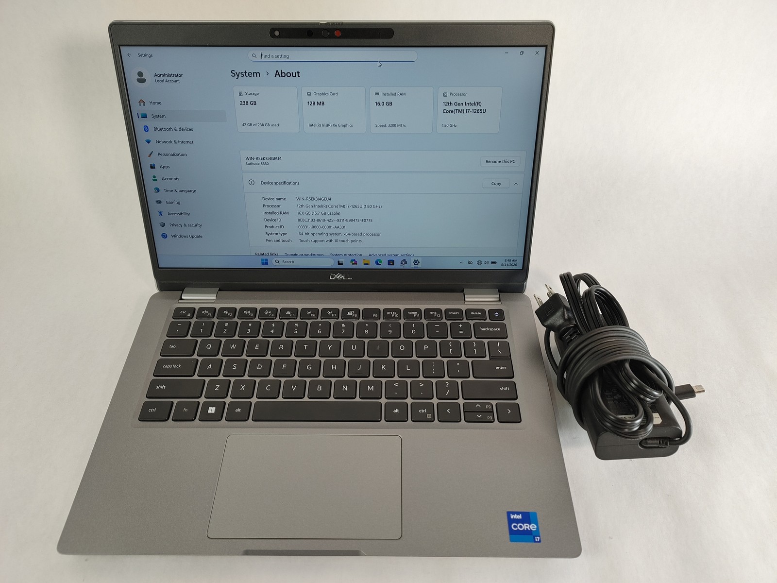 Dell Latitude 5330 Core i7-1265U 1.80 GHz 16 GB DDR4 256 GB NVMe Windows 11 Pro